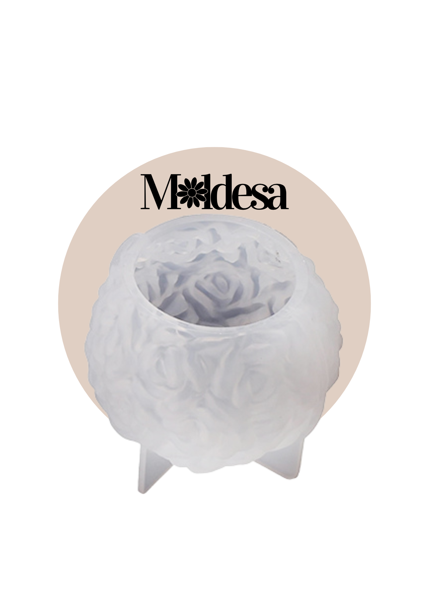 Molde de silicona de esfera de rosas N°1