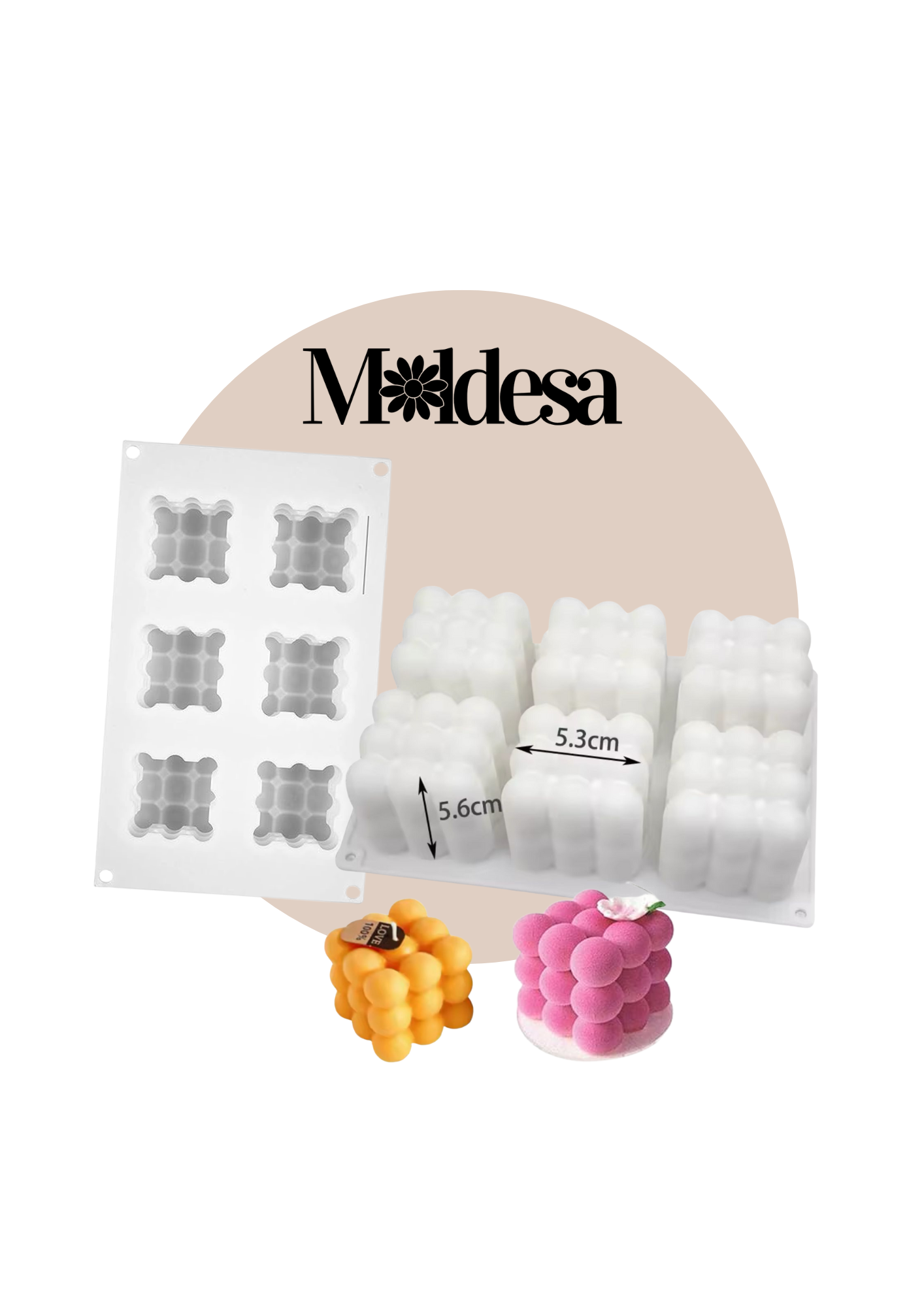 Molde de silicona de burbujas