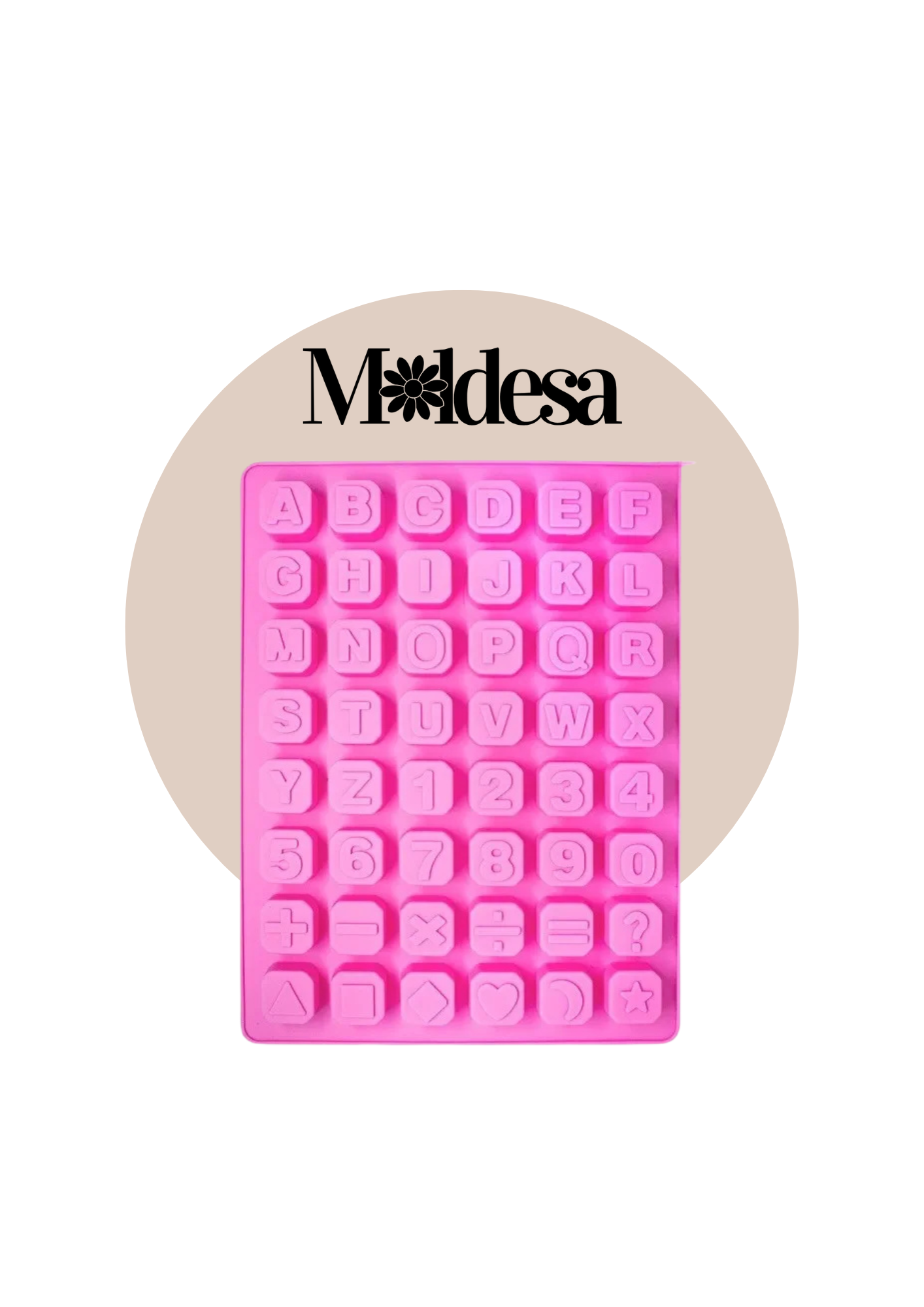 Molde de silicona alfabeto y números