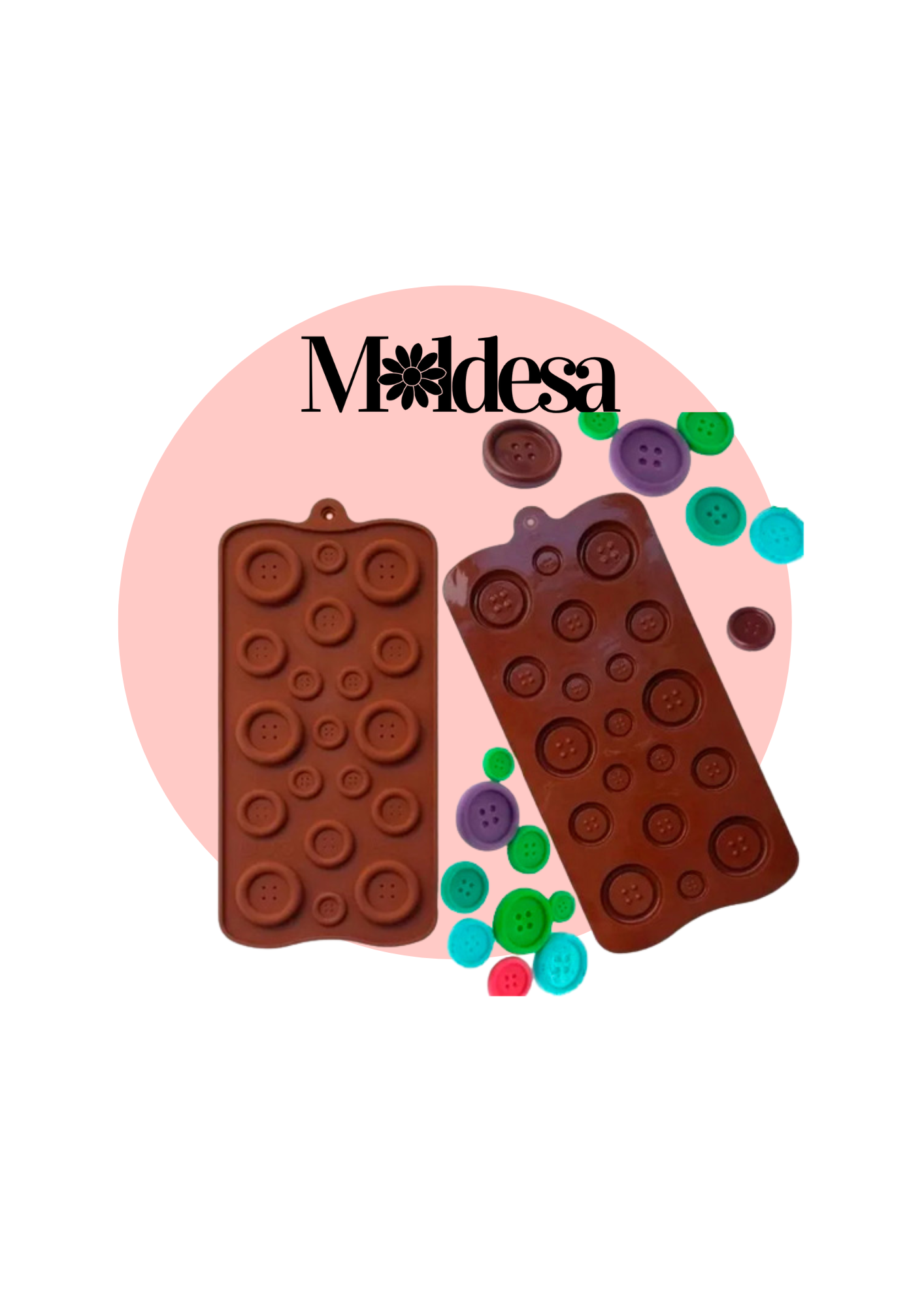 Molde de silicona para botones