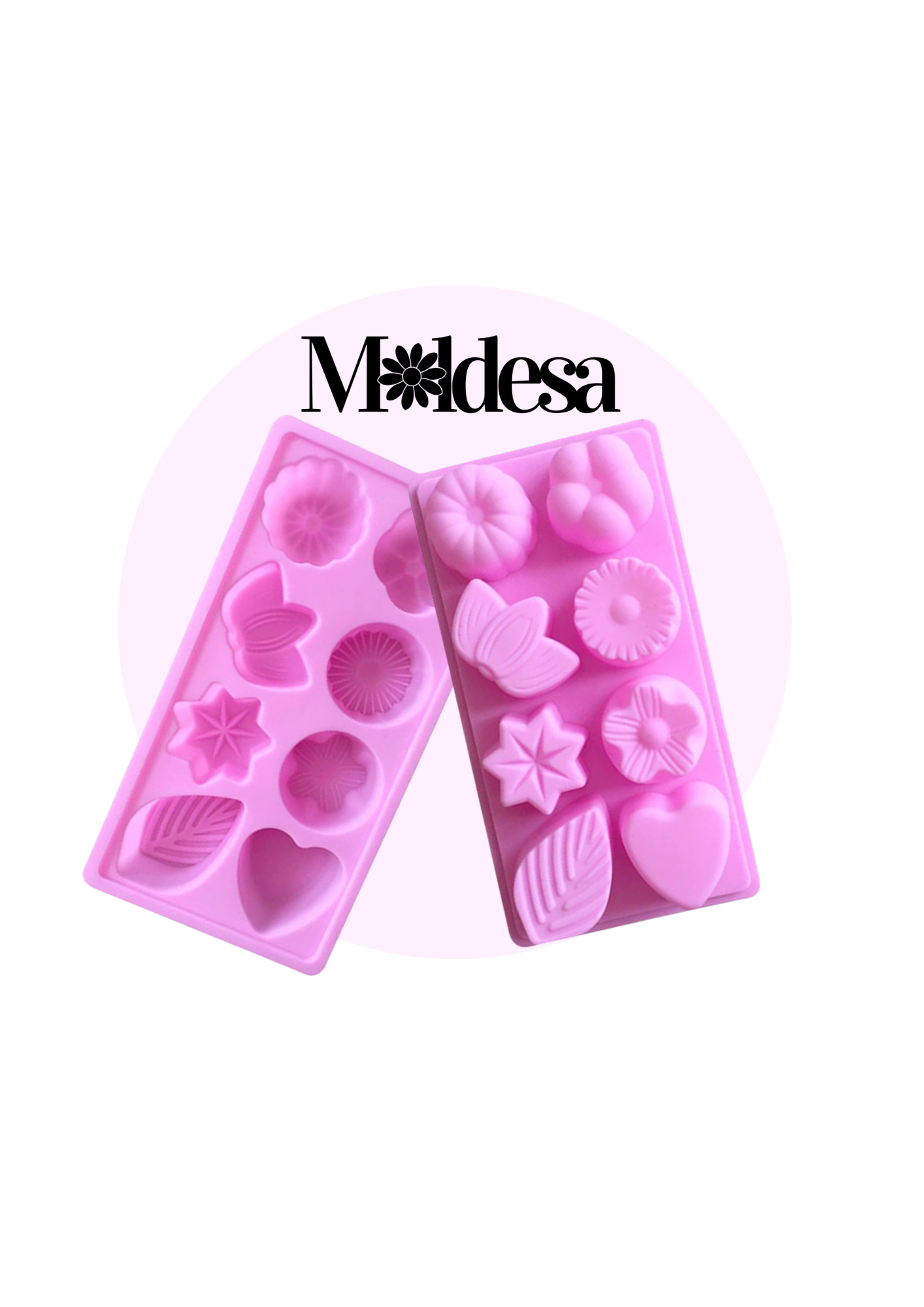 Moldes de silicona de 8 flores distintas