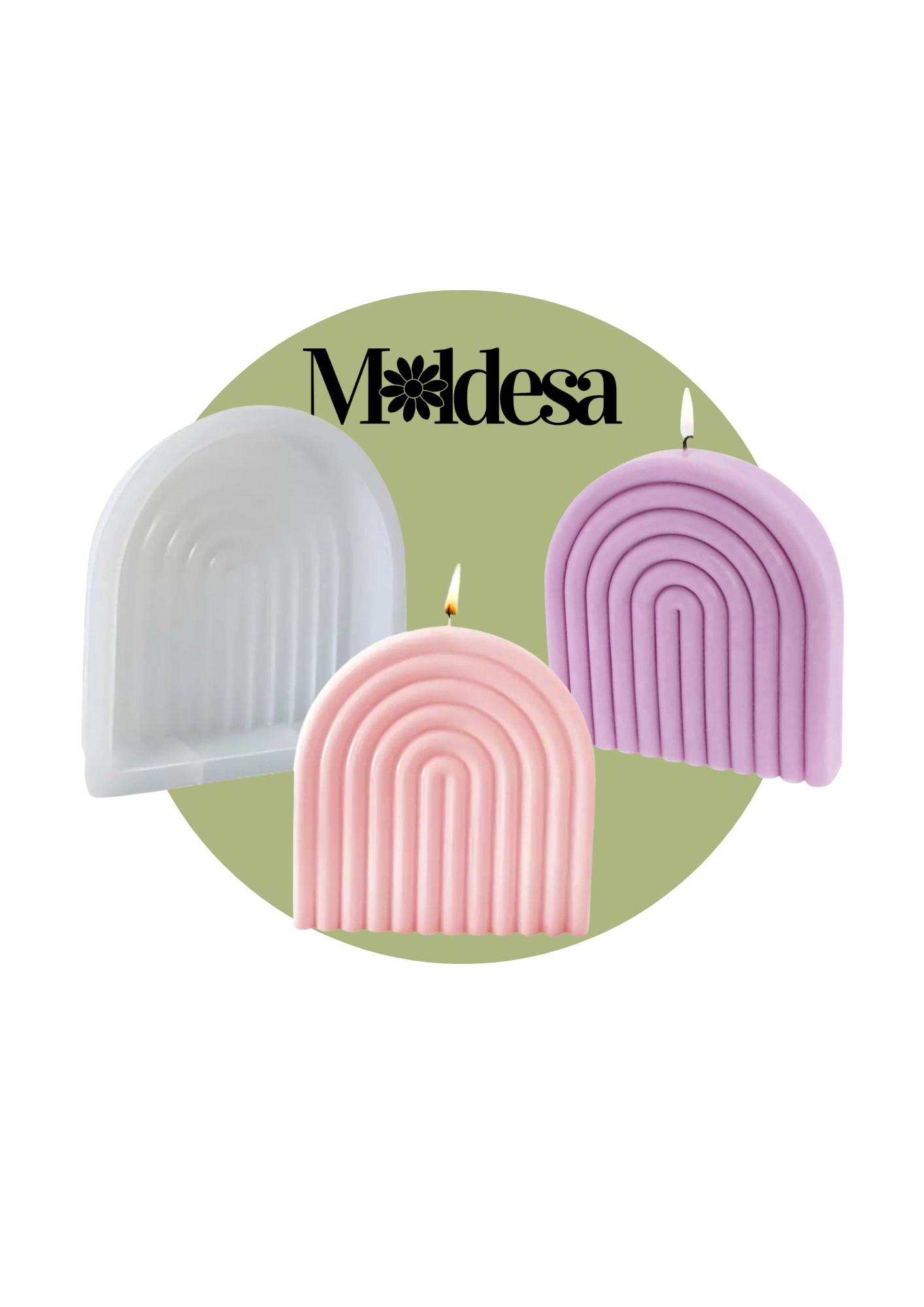 Moldes para velas decorativas arcoíris