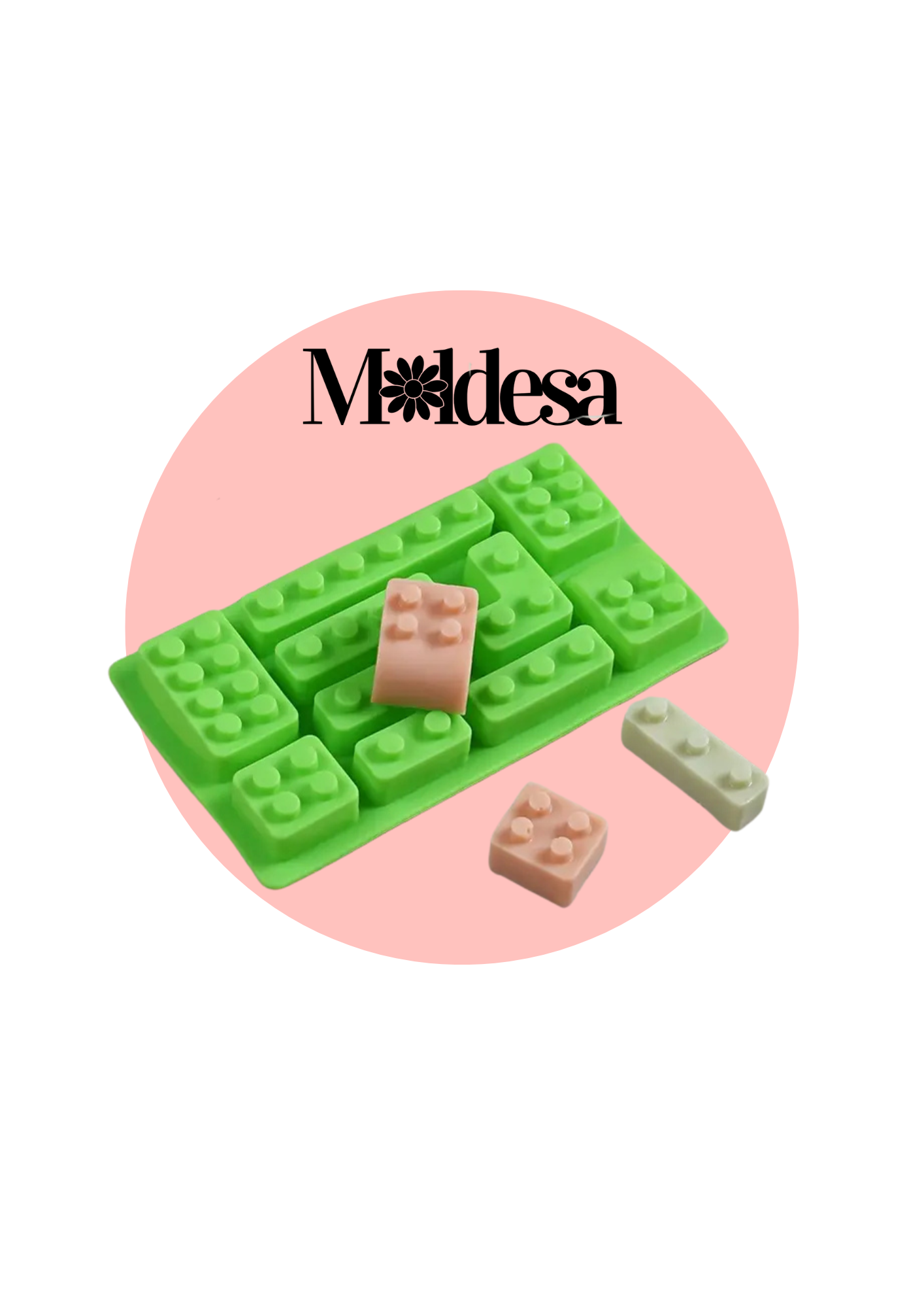 Molde de silicona ladrillos de lego
