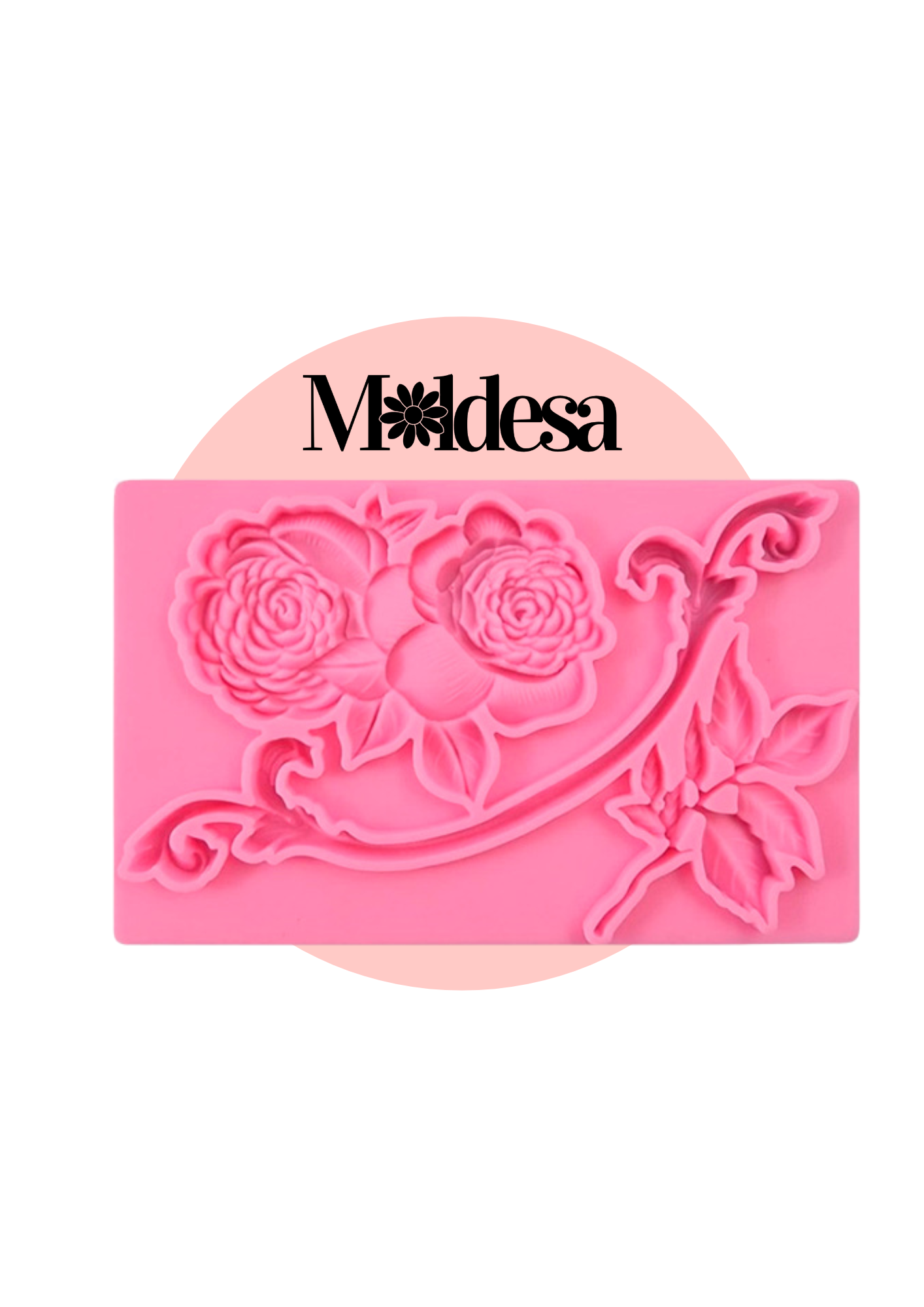 Molde de silicona adorno floral