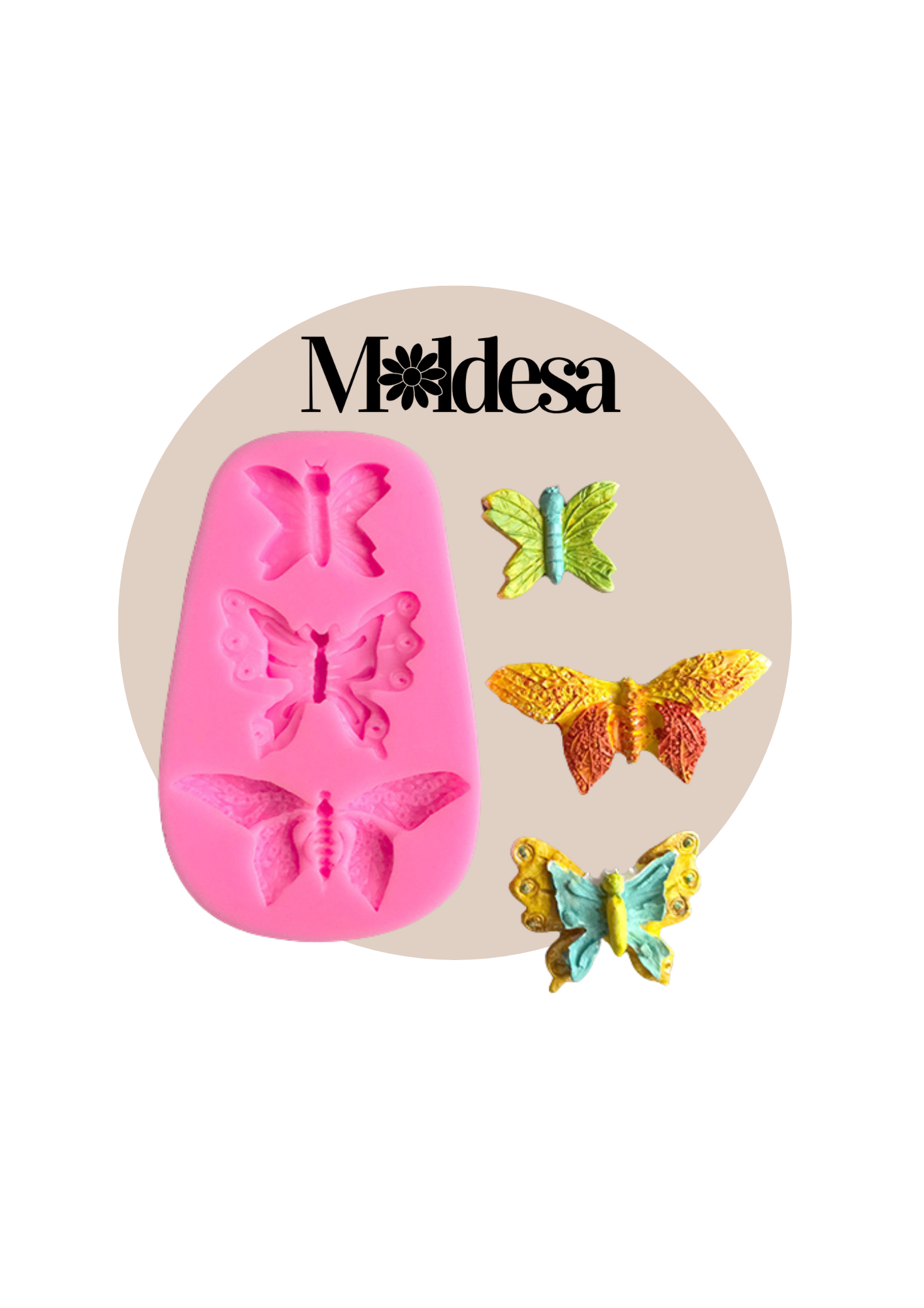 Molde de 3 mariposas de silicona