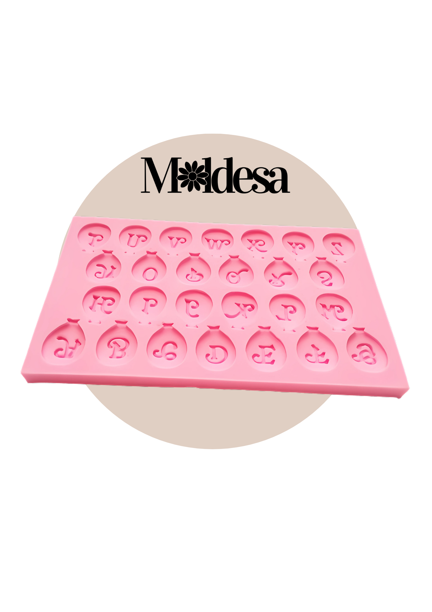 Molde de silicona para globos con letras