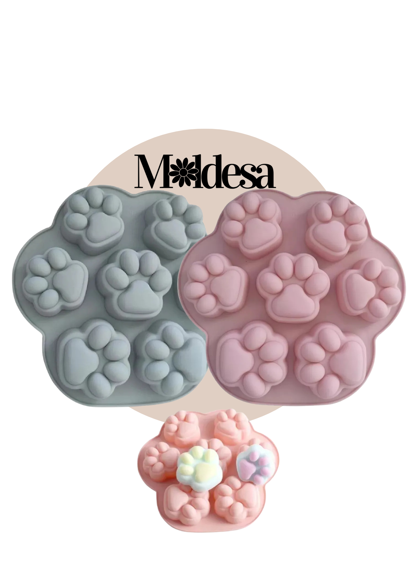 Molde de silicona para huellas de mascota