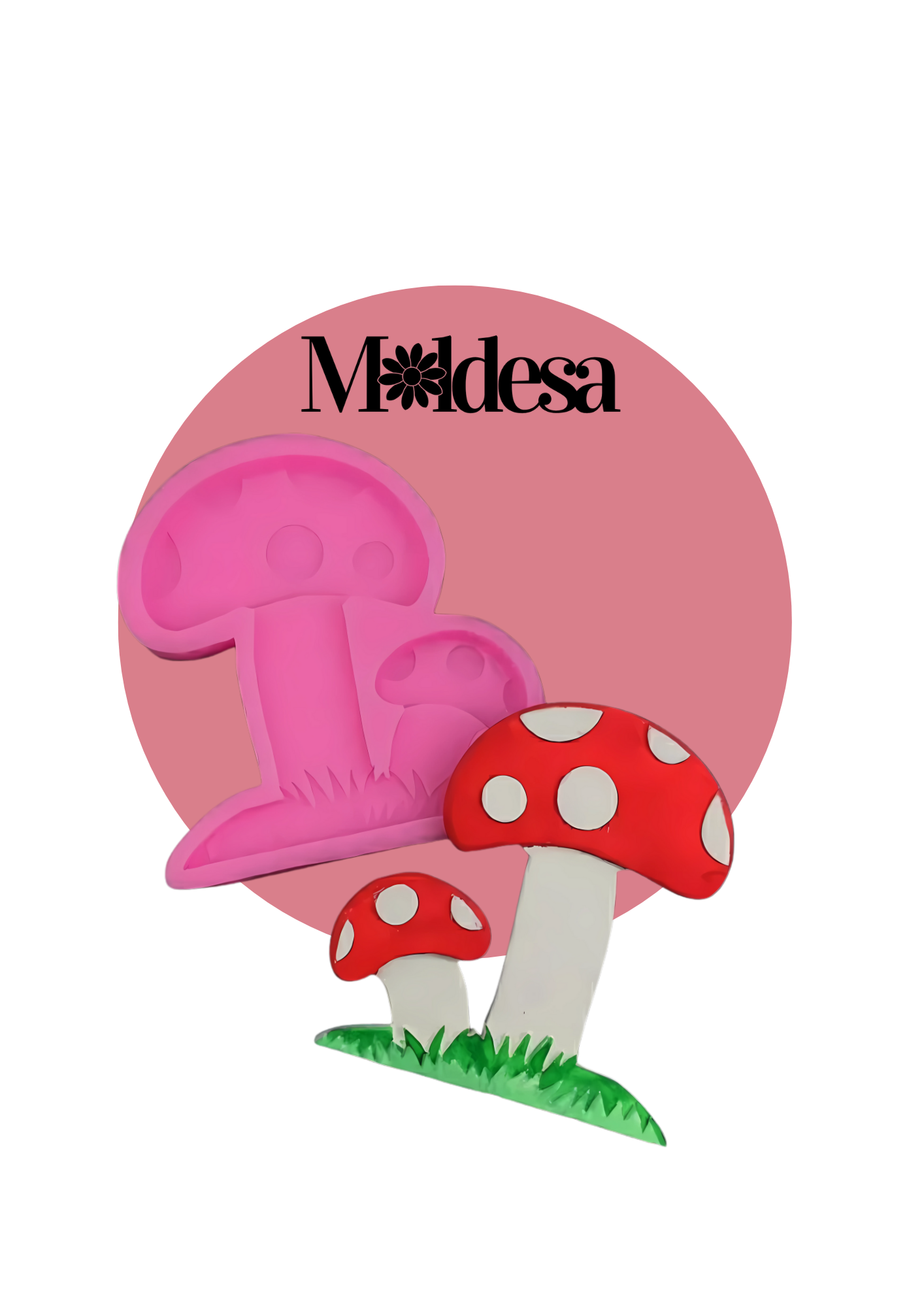 Molde de silicona de 2 hongos