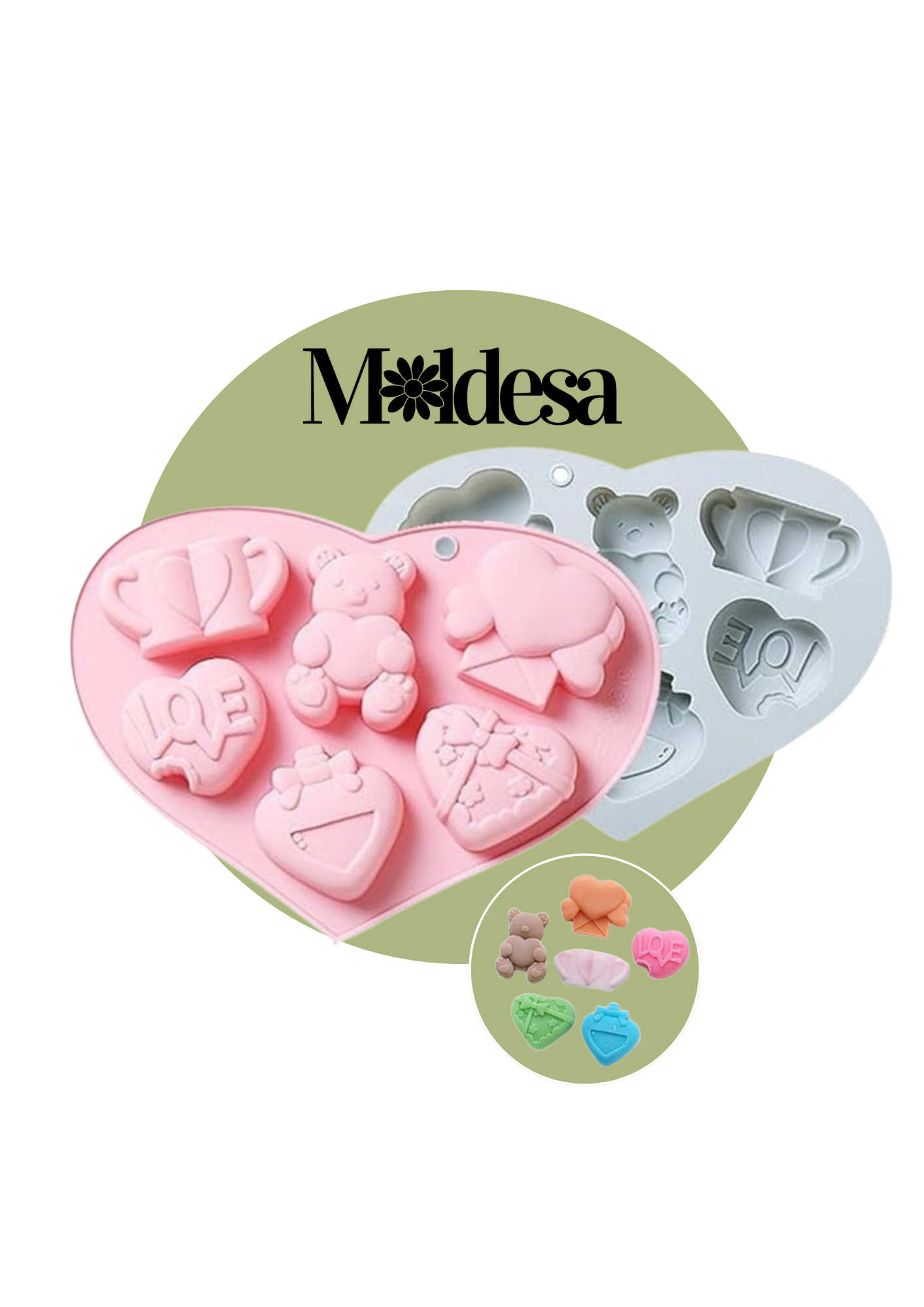Molde de silicona San Valentín