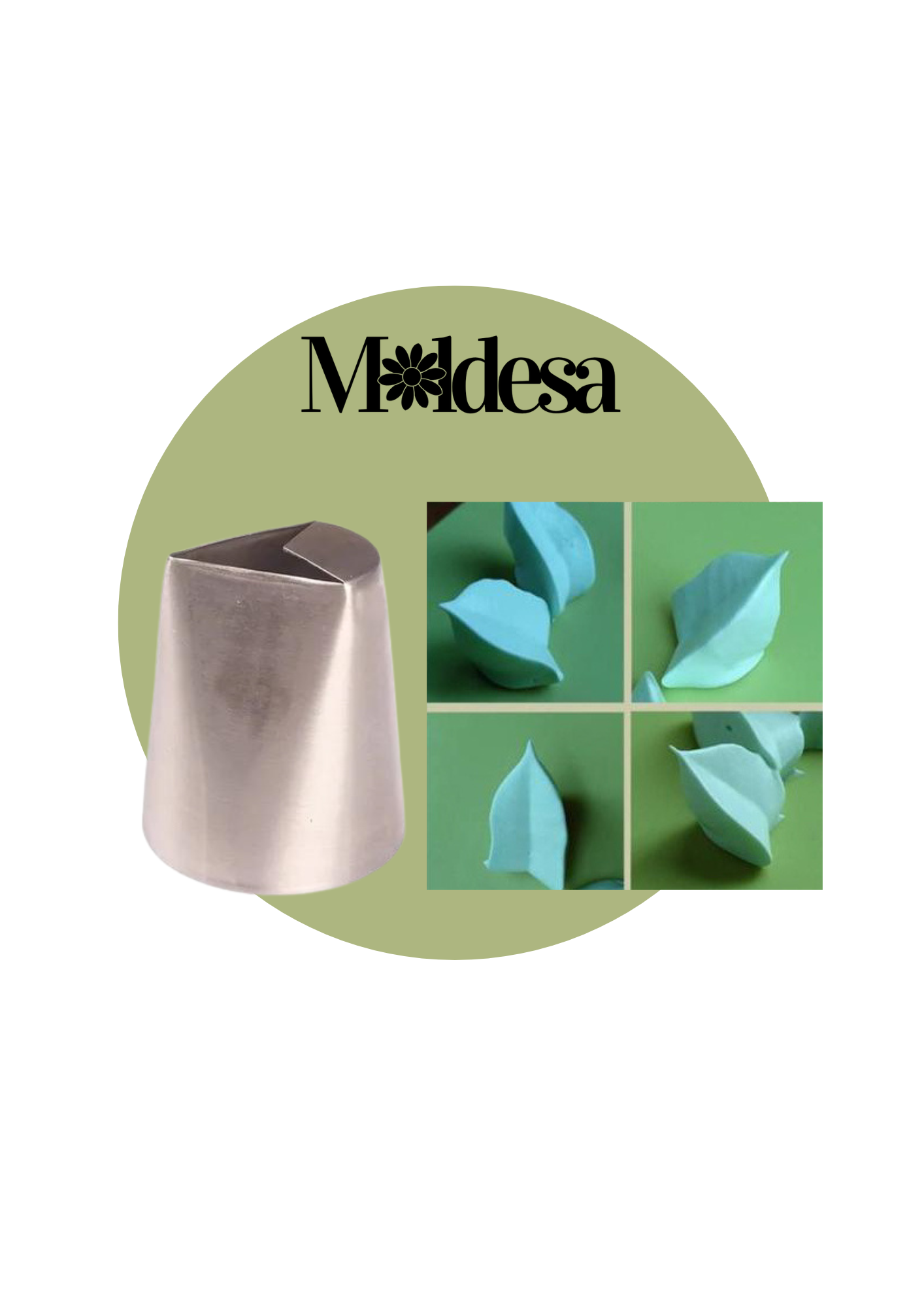 Pico de acero para decorar (hoja)