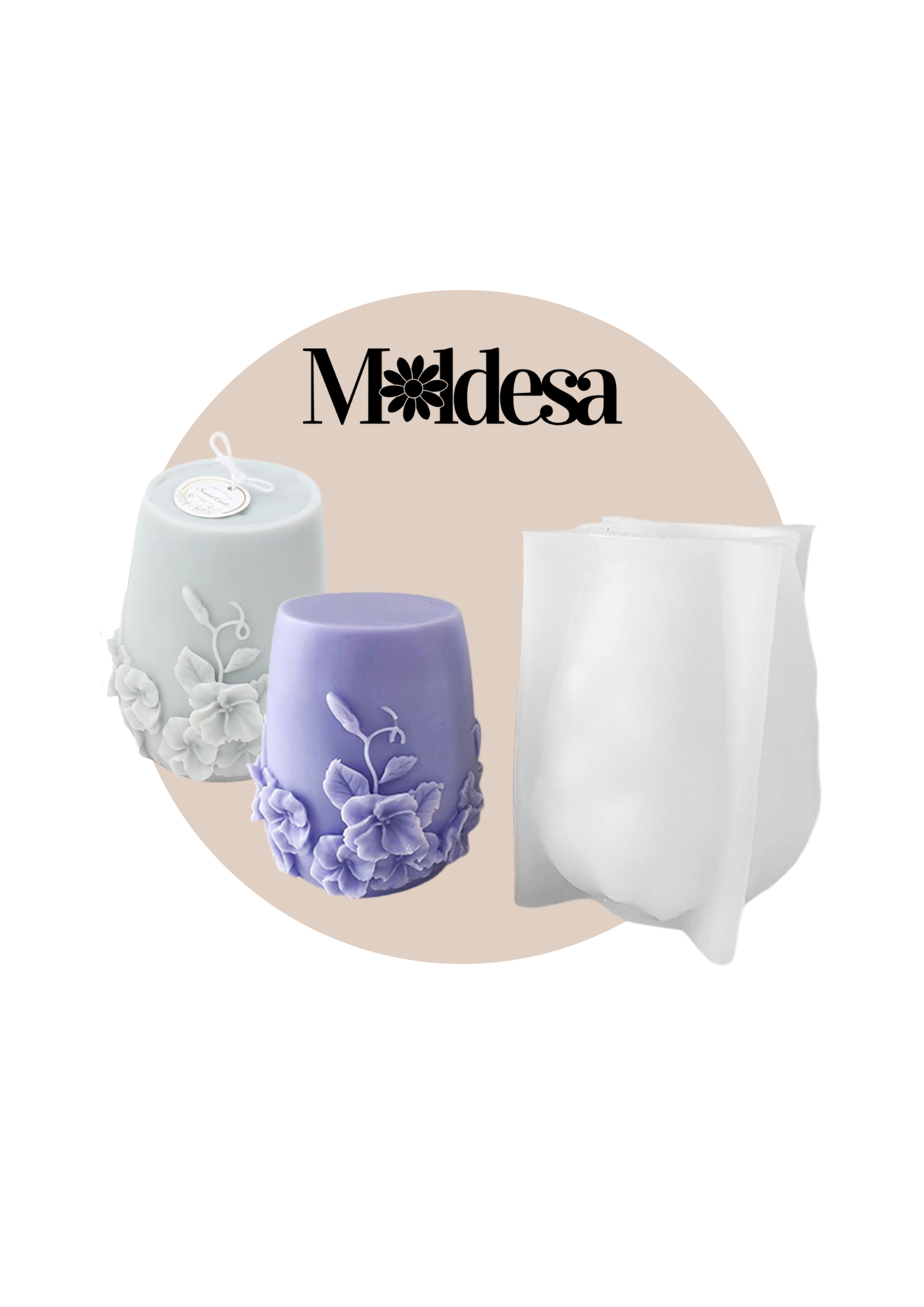 Molde de silicona para vela decorativa
