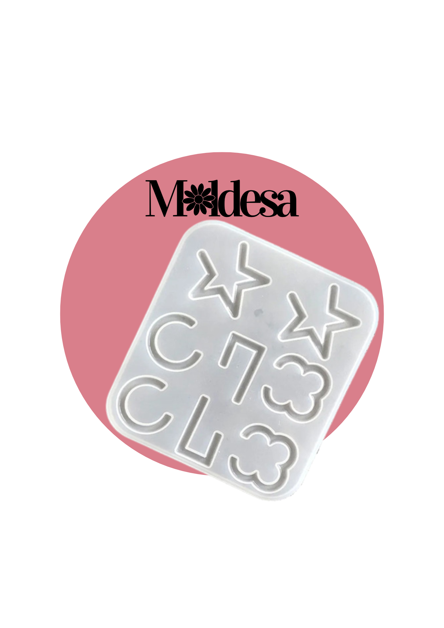 Molde de silicona de 4 pares de figuras abierto