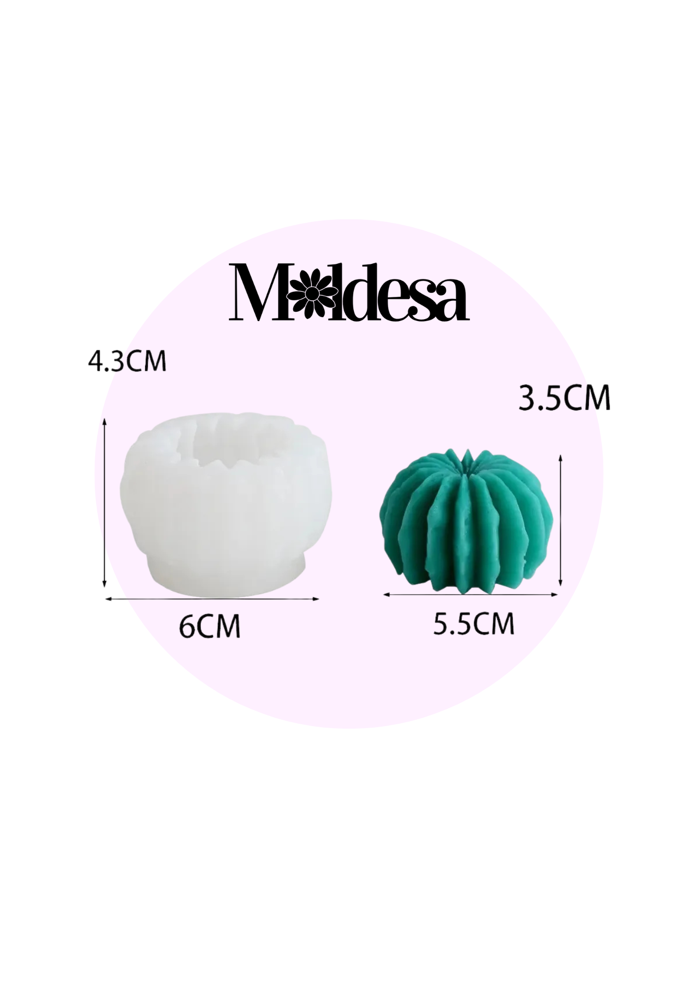 Molde de silicona para vela