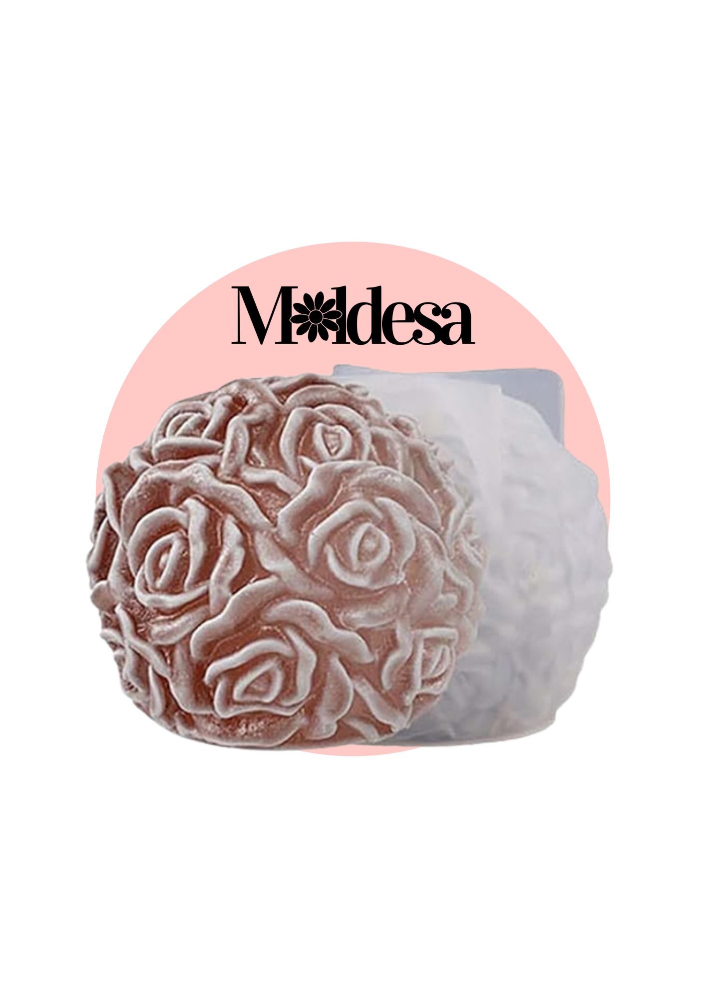 Molde de silicona de esfera de rosas N°6