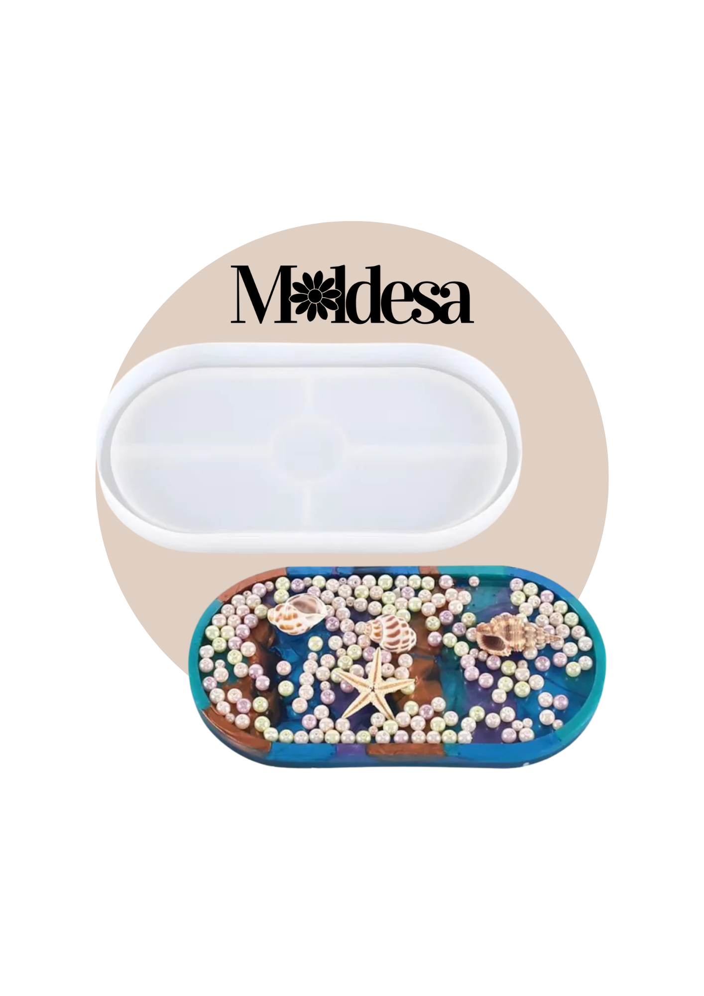 Molde de silicona de bandeja ovalada
