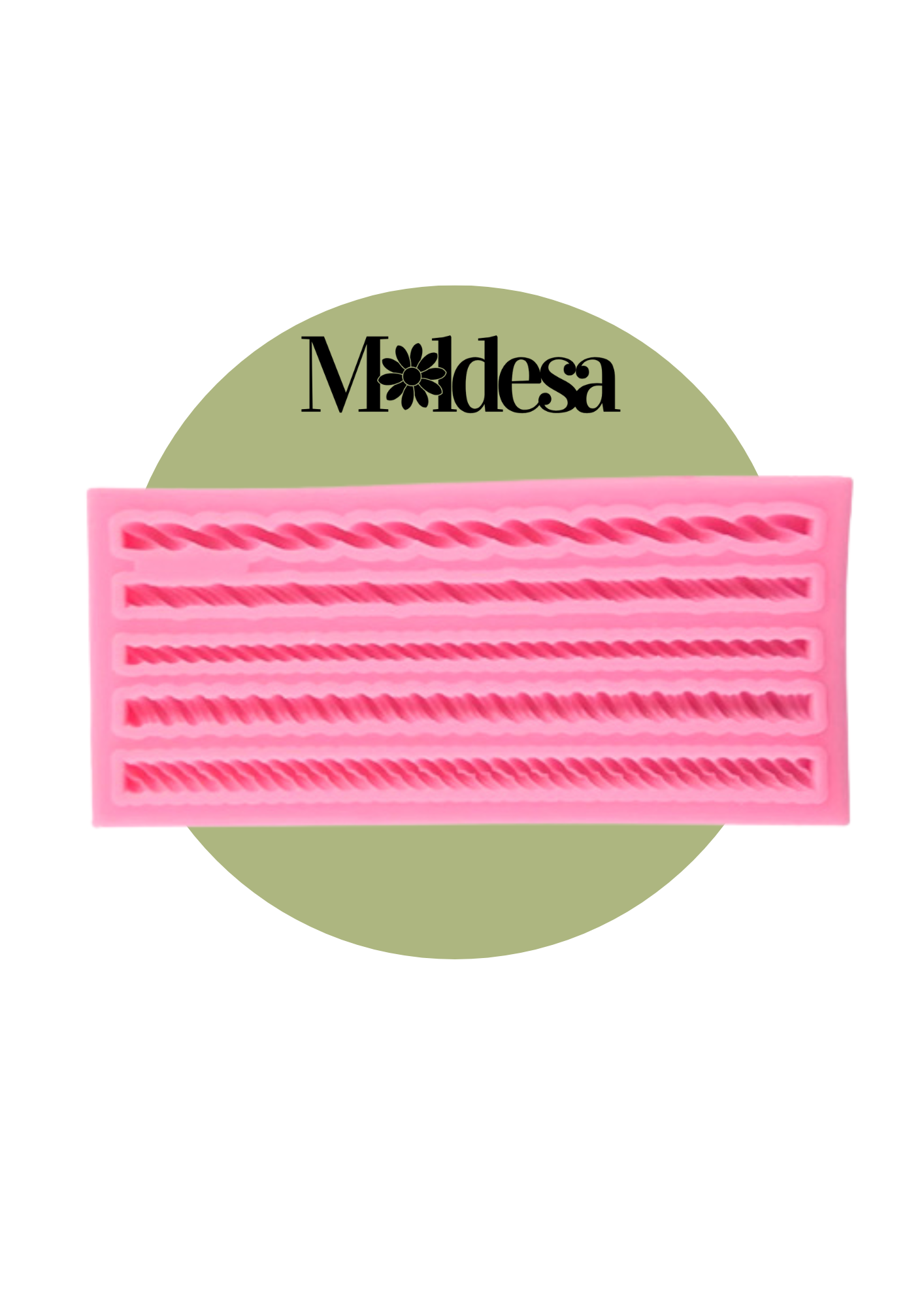 Molde de silicona 5 lazos decorativa