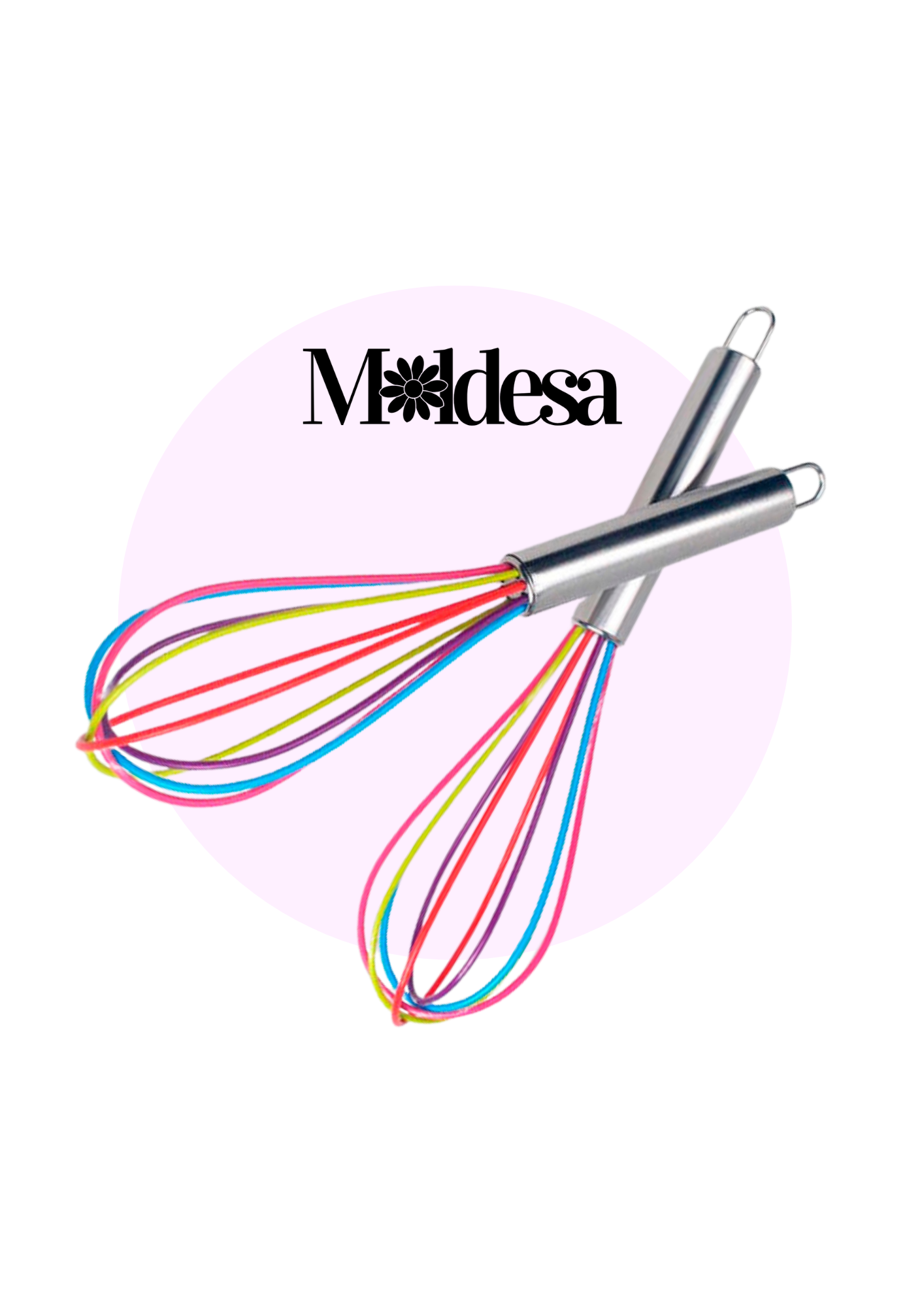 Batidor manual de cocina multicolor