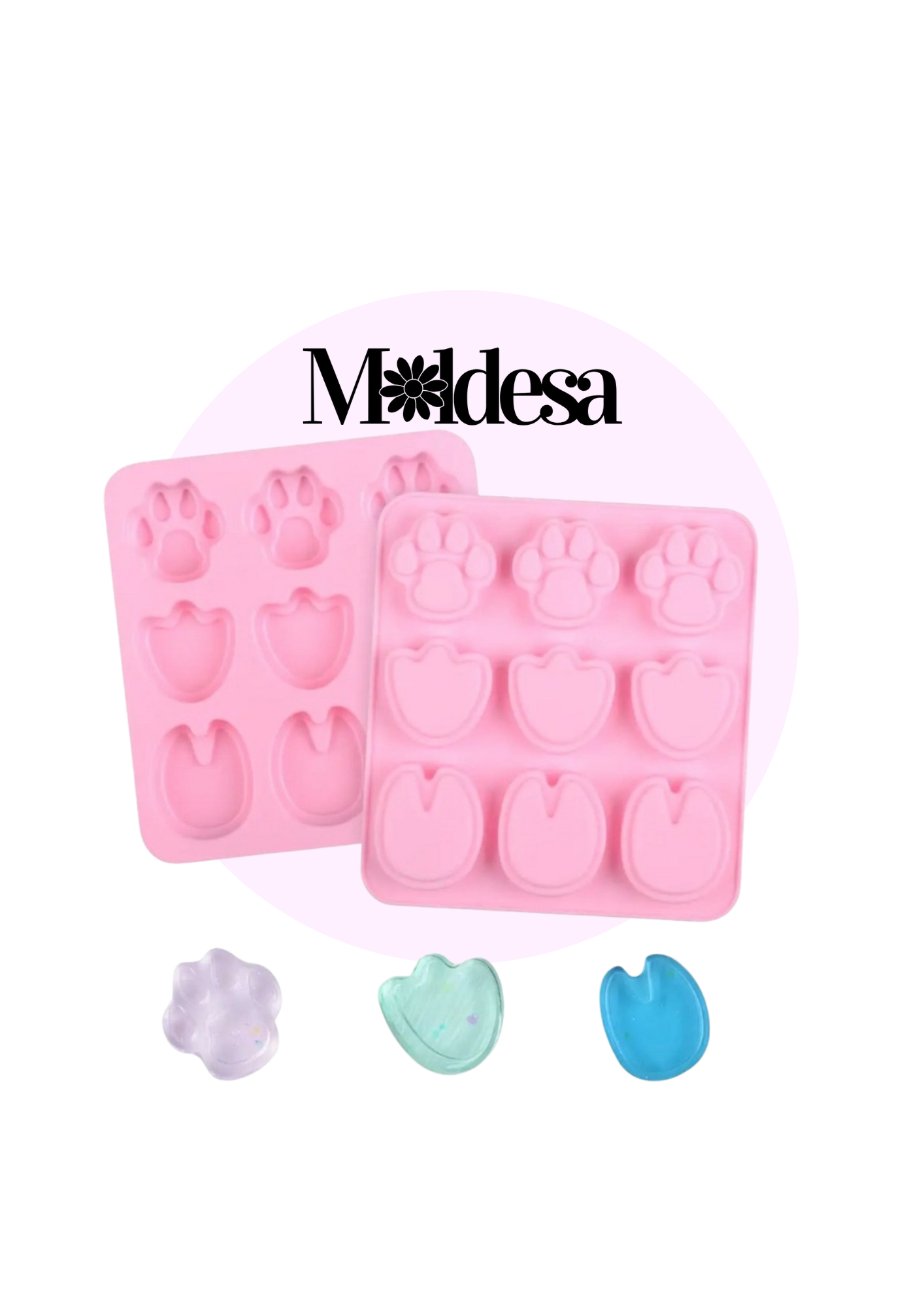 Moldes de silicona con diferentes huellas