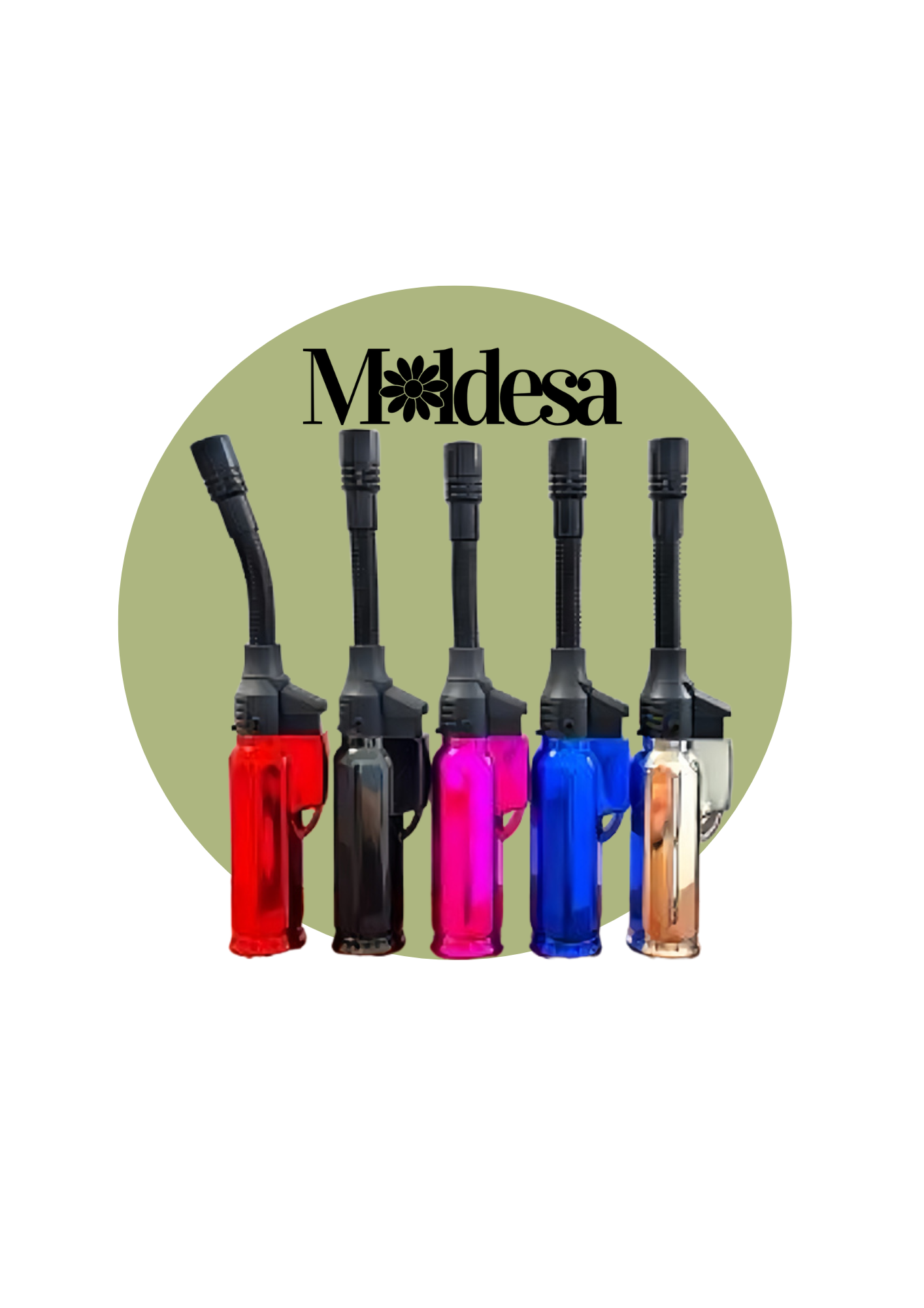 Encendedor soplete recargable flexible metalizado