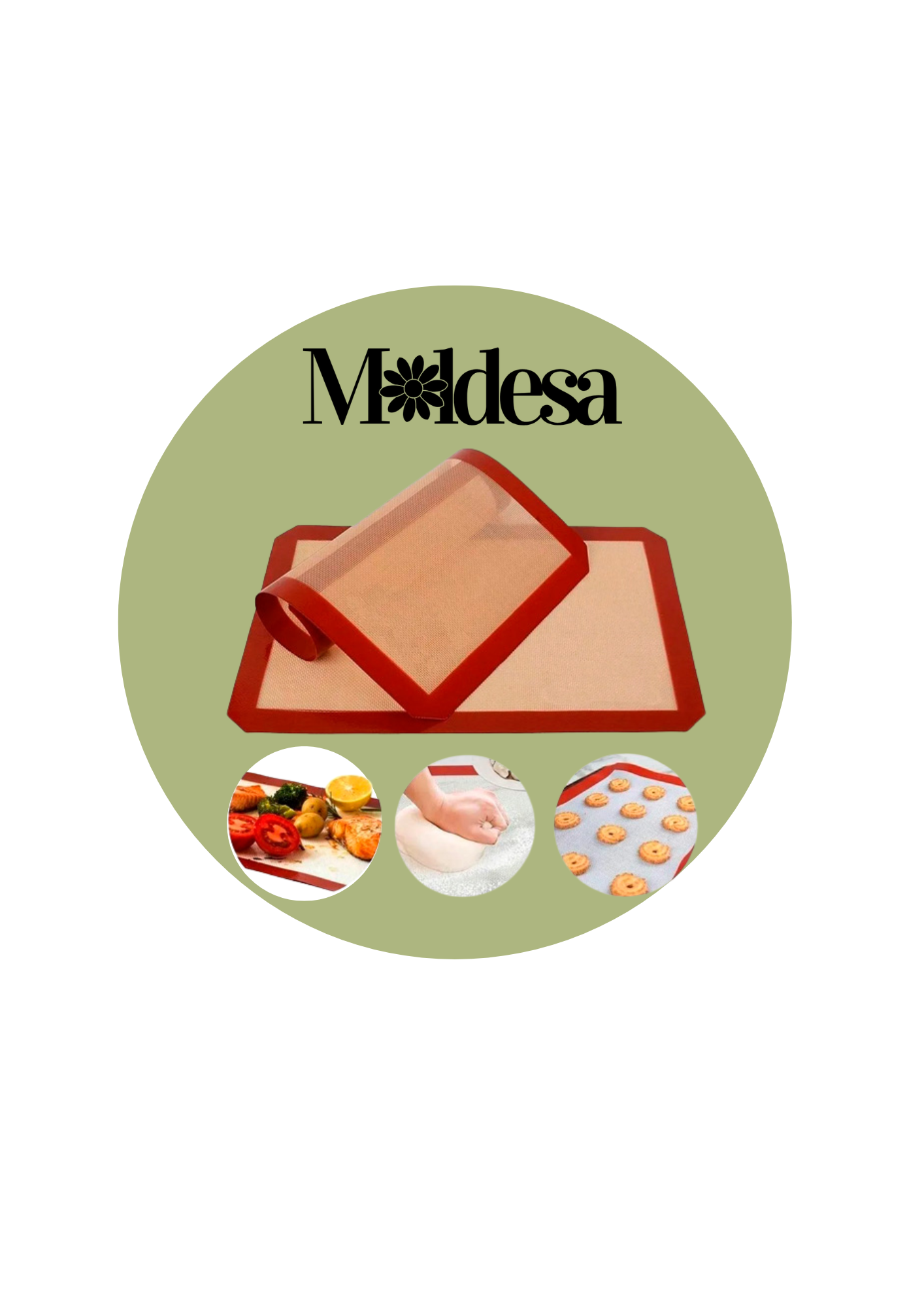 Placa de silicona antiadherente con malla