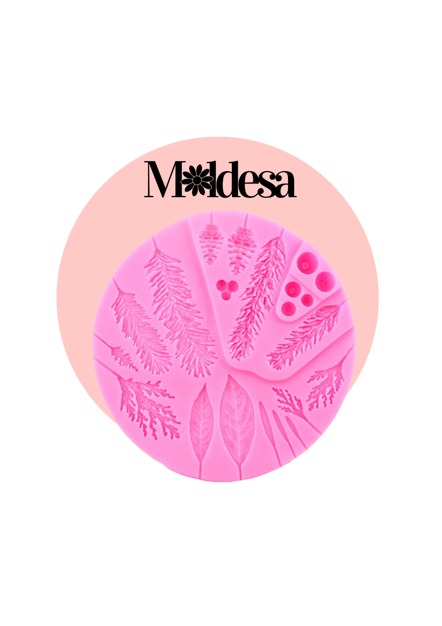 Molde de silicona para hojas y ramas