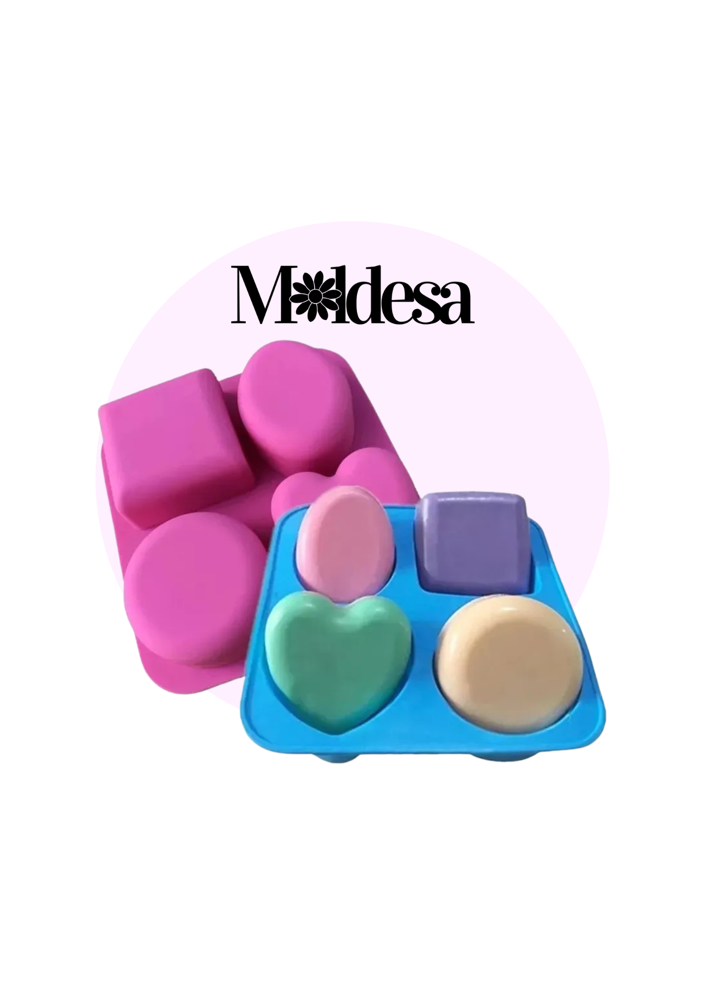Molde de silicona con 4 formas