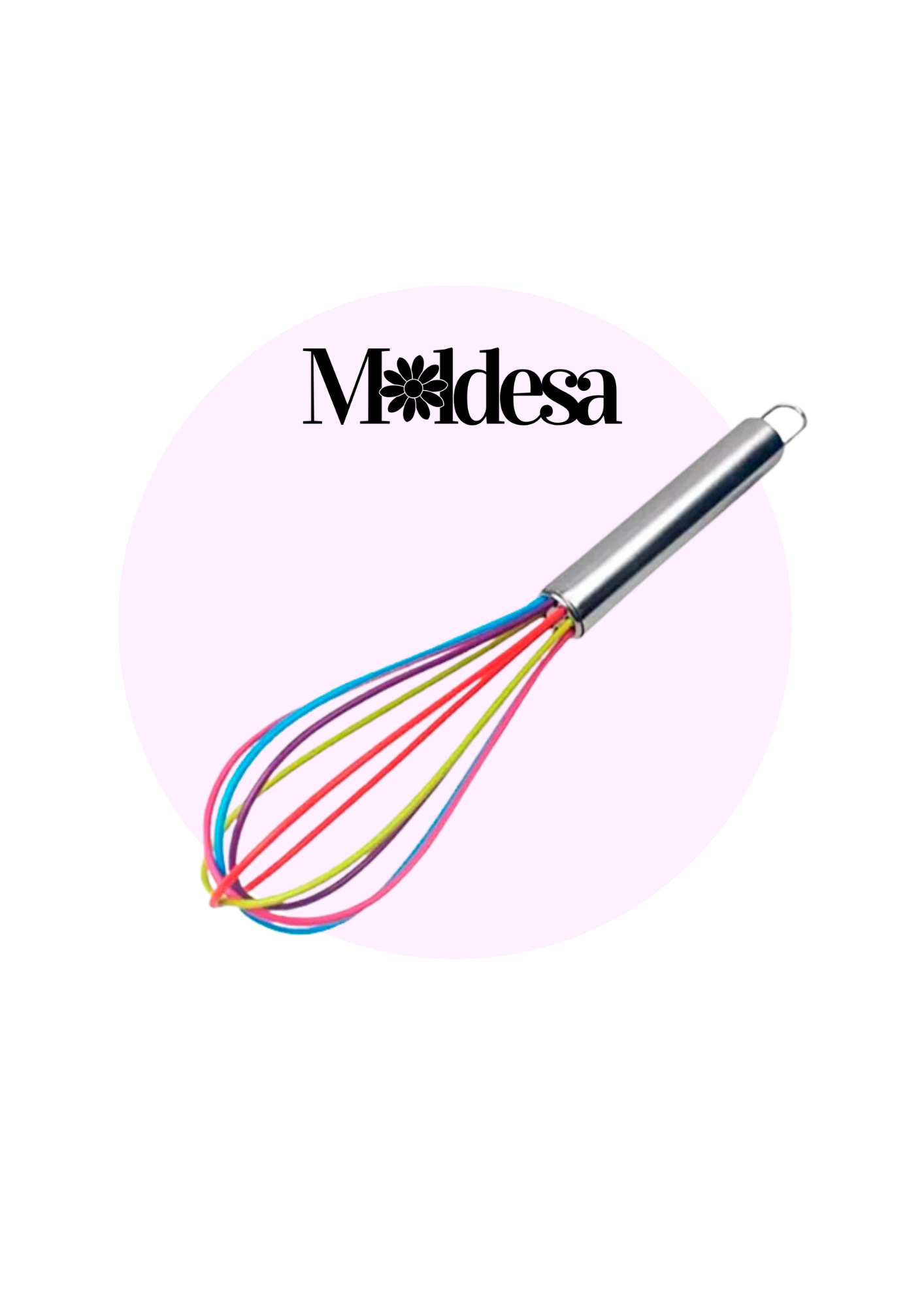 Batidor manual de cocina multicolor