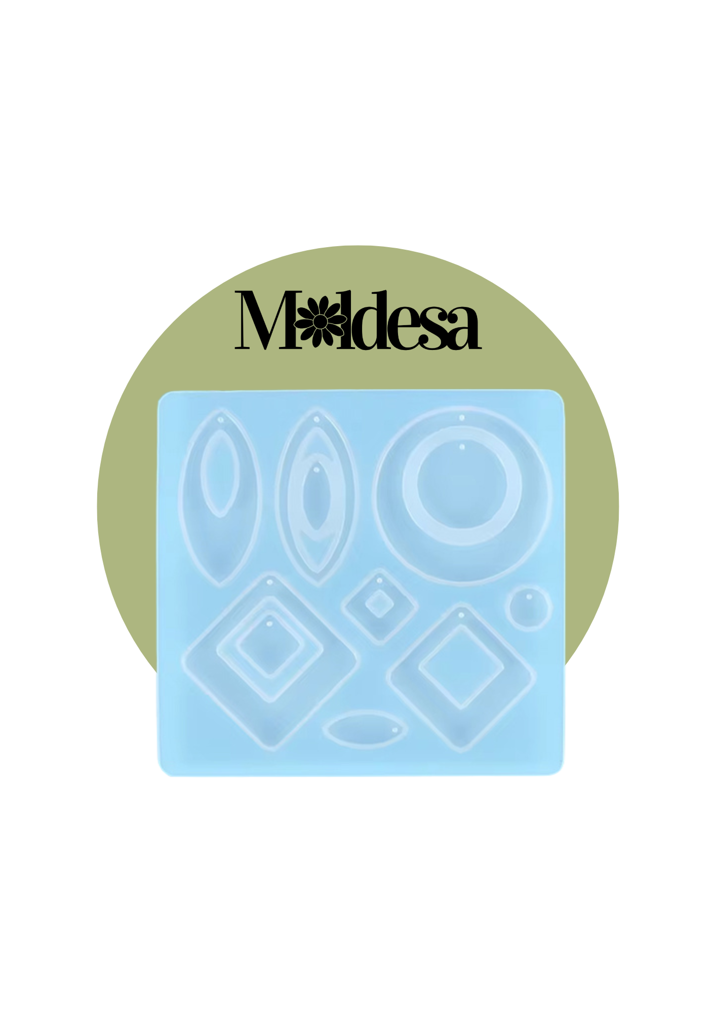 Molde de silicona para 8 aretes distintos