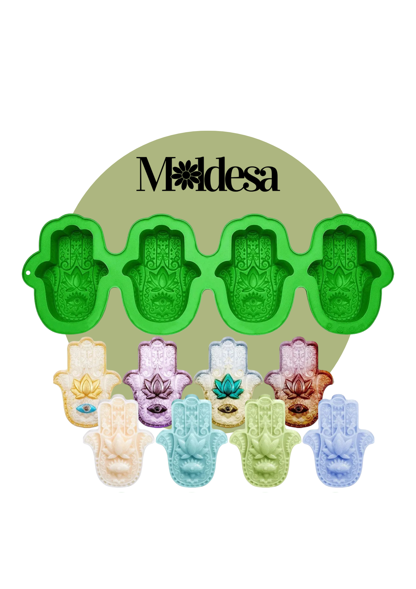 Molde de silicona mano de Fátima
