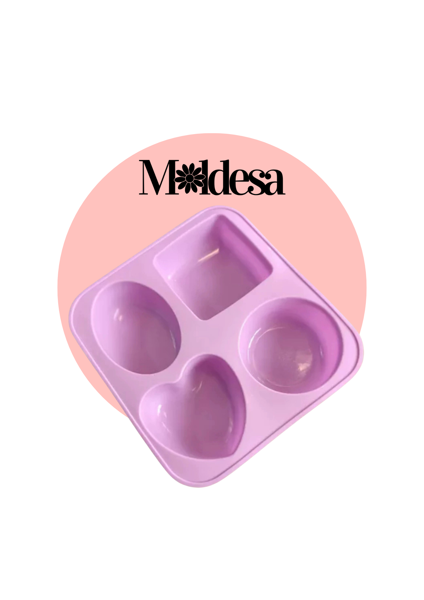 Molde de silicona con 4 formas