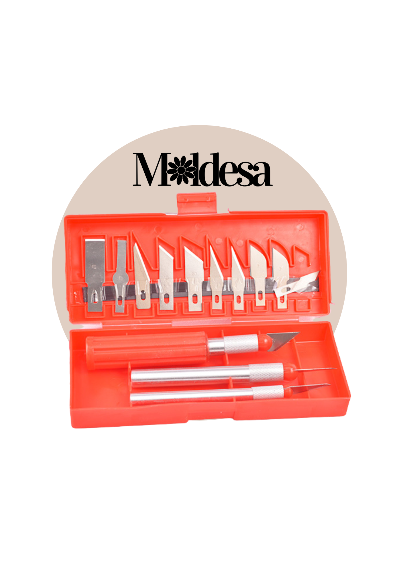 Set de 3 bisturíes con puntas intercambiable