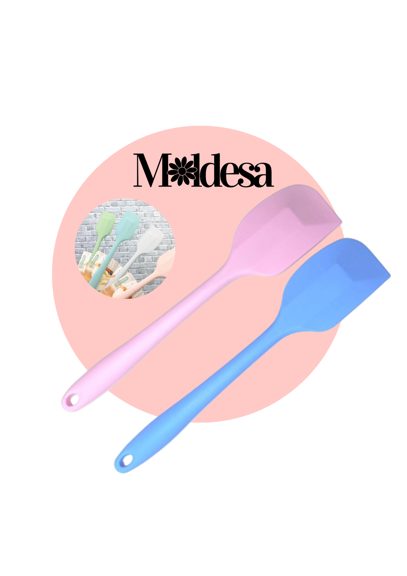 Espátulas enteriza de silicona (27cm)