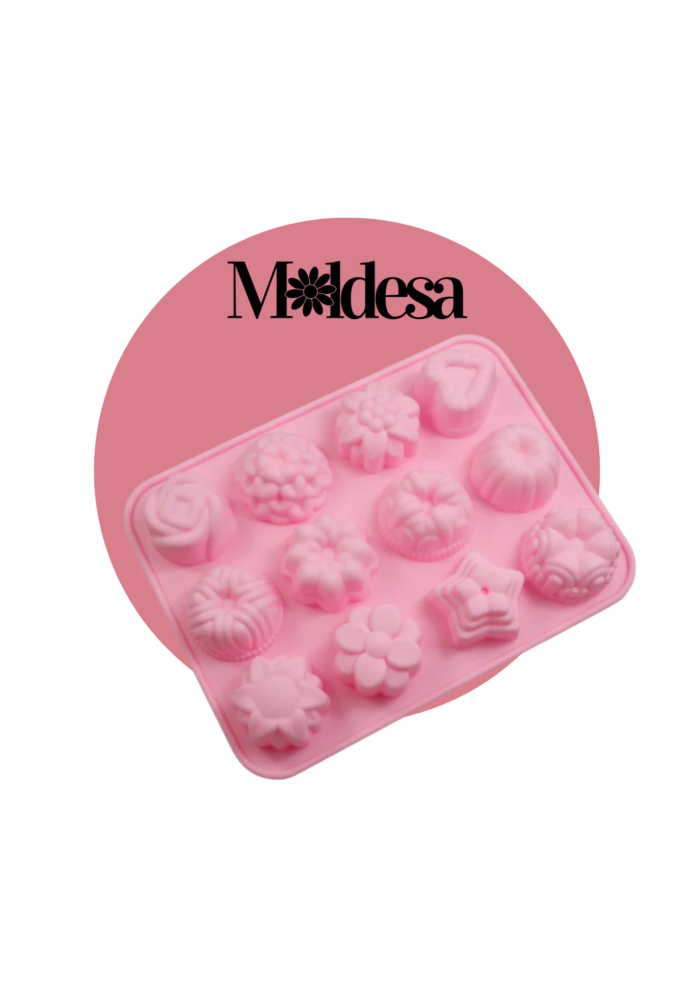 Molde de silicona para repostería flores