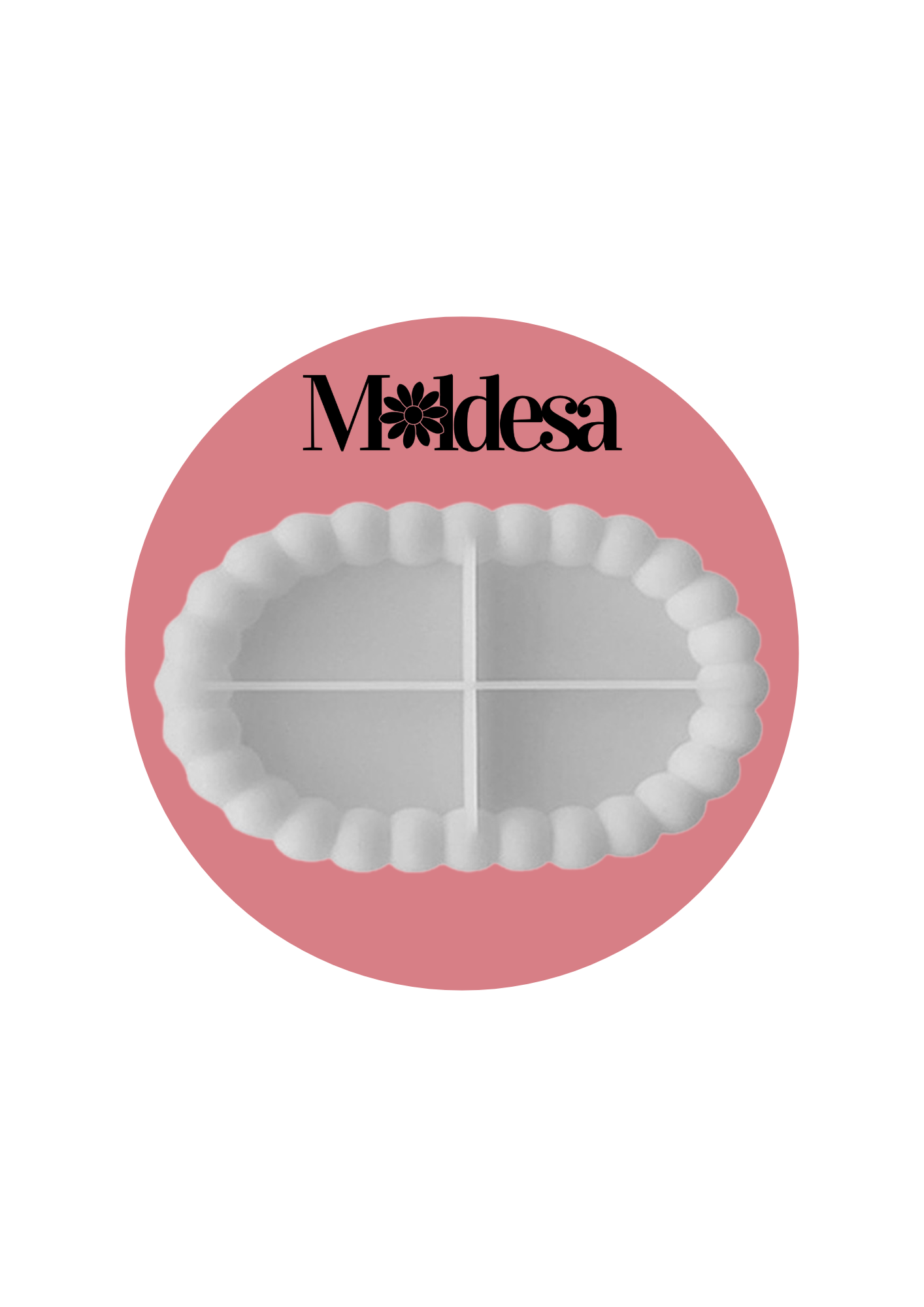 Molde de silicona bandeja ovalada con burbujas