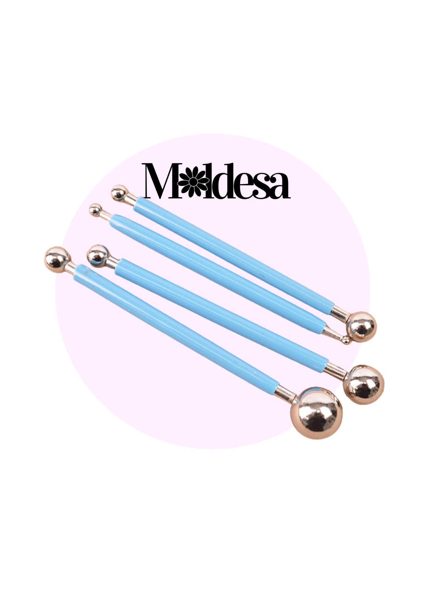 Set de 4 bolillos de acero