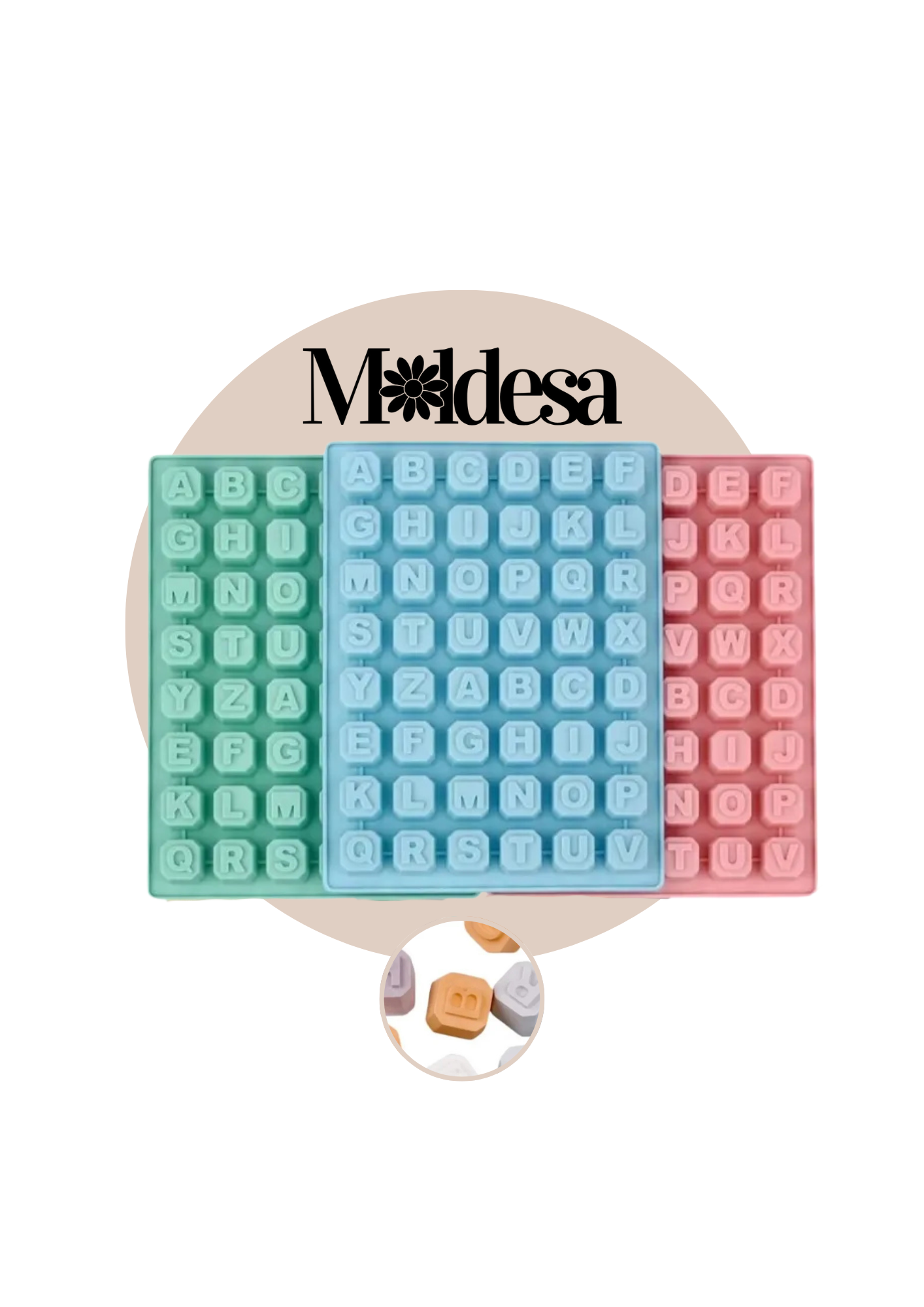 Moldes de silicona con letras