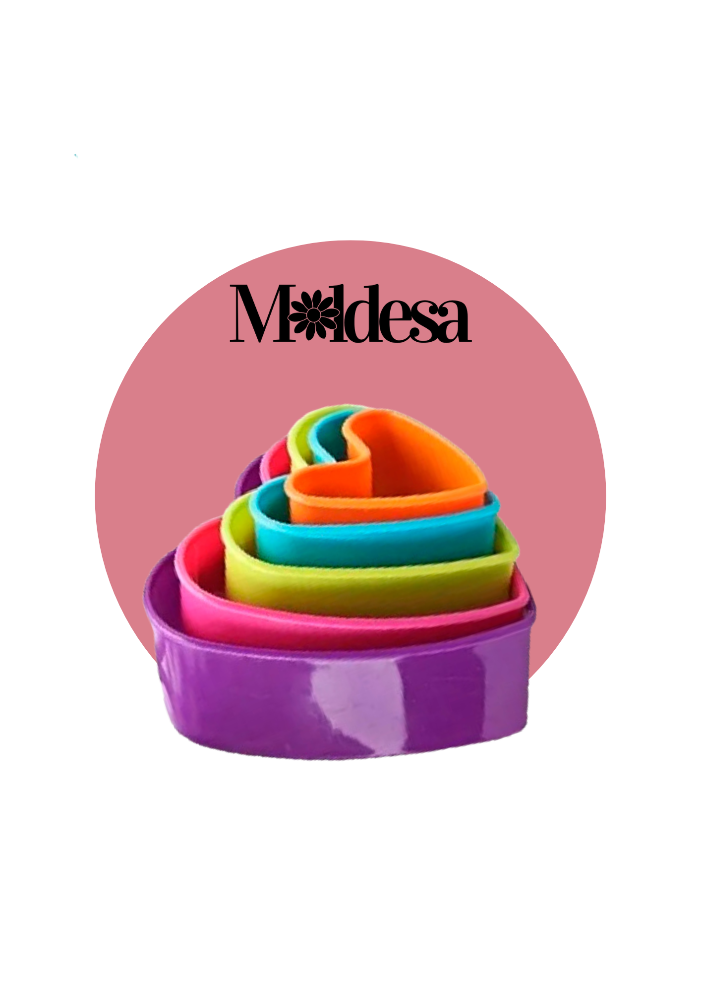 MOLDE CORTANTE 5pzs MODELO CORAZON
