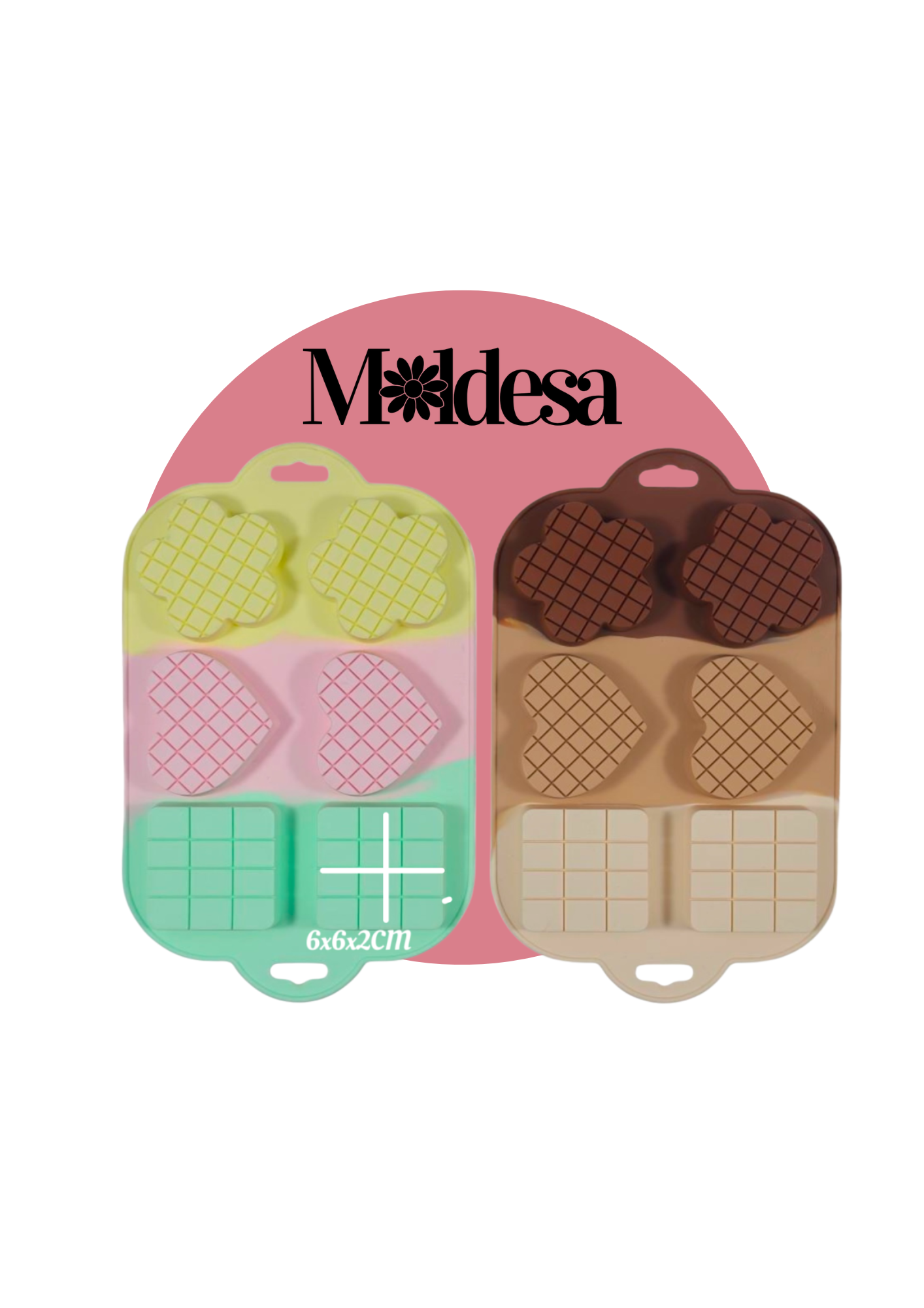 Molde de silicona para chocolates y postres