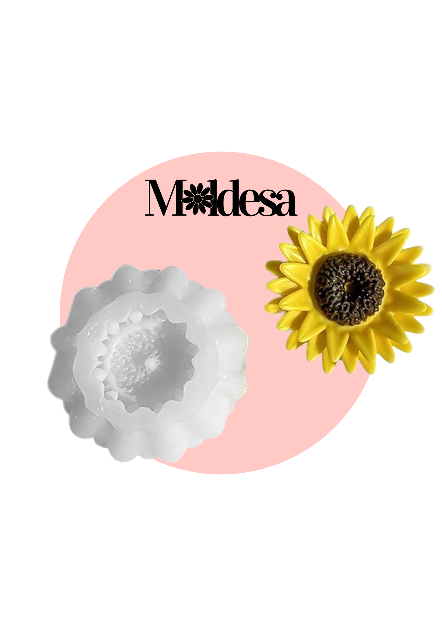 Molde de silicona girasol grande 