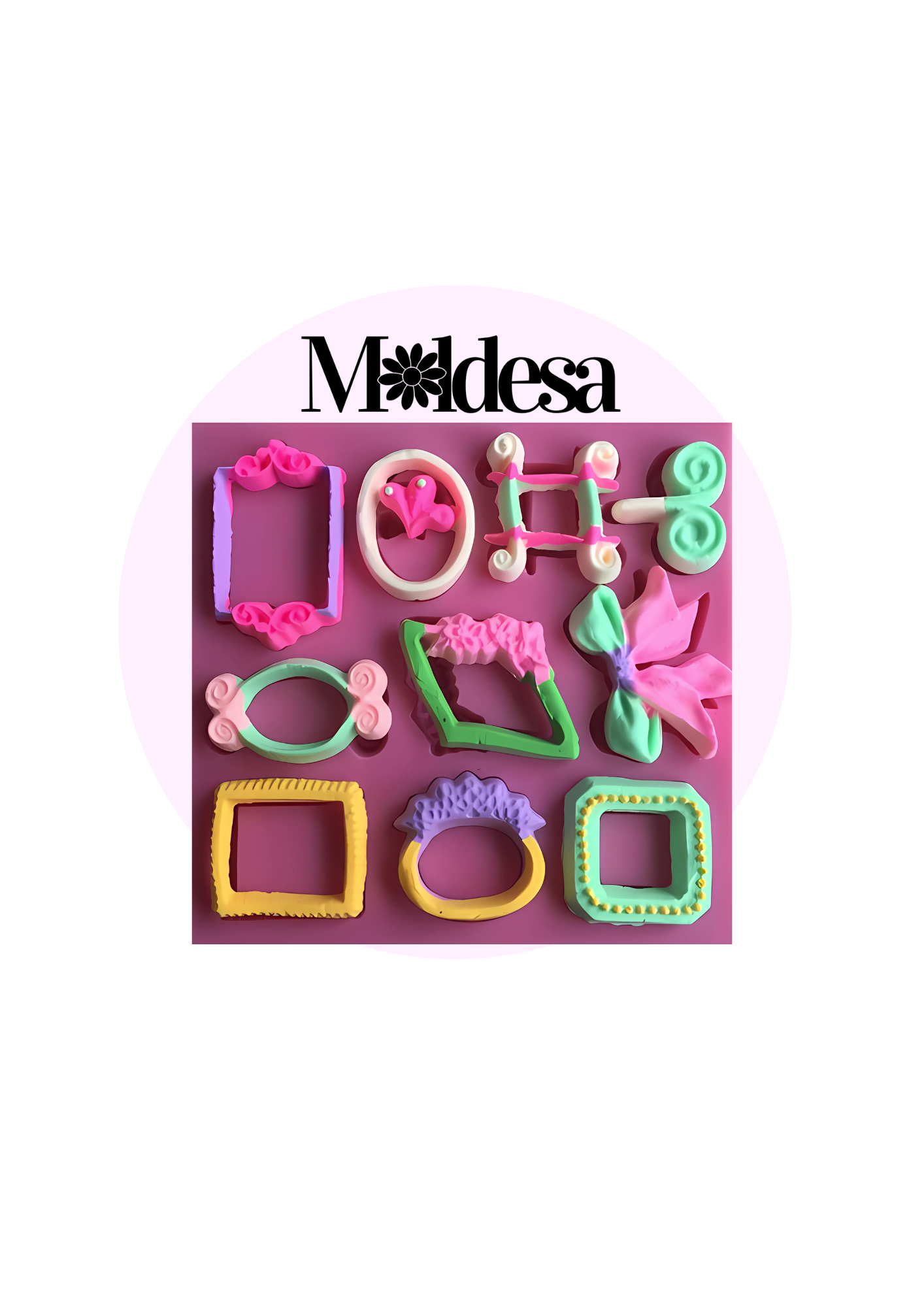 Molde de silicona para 10 mini marcos