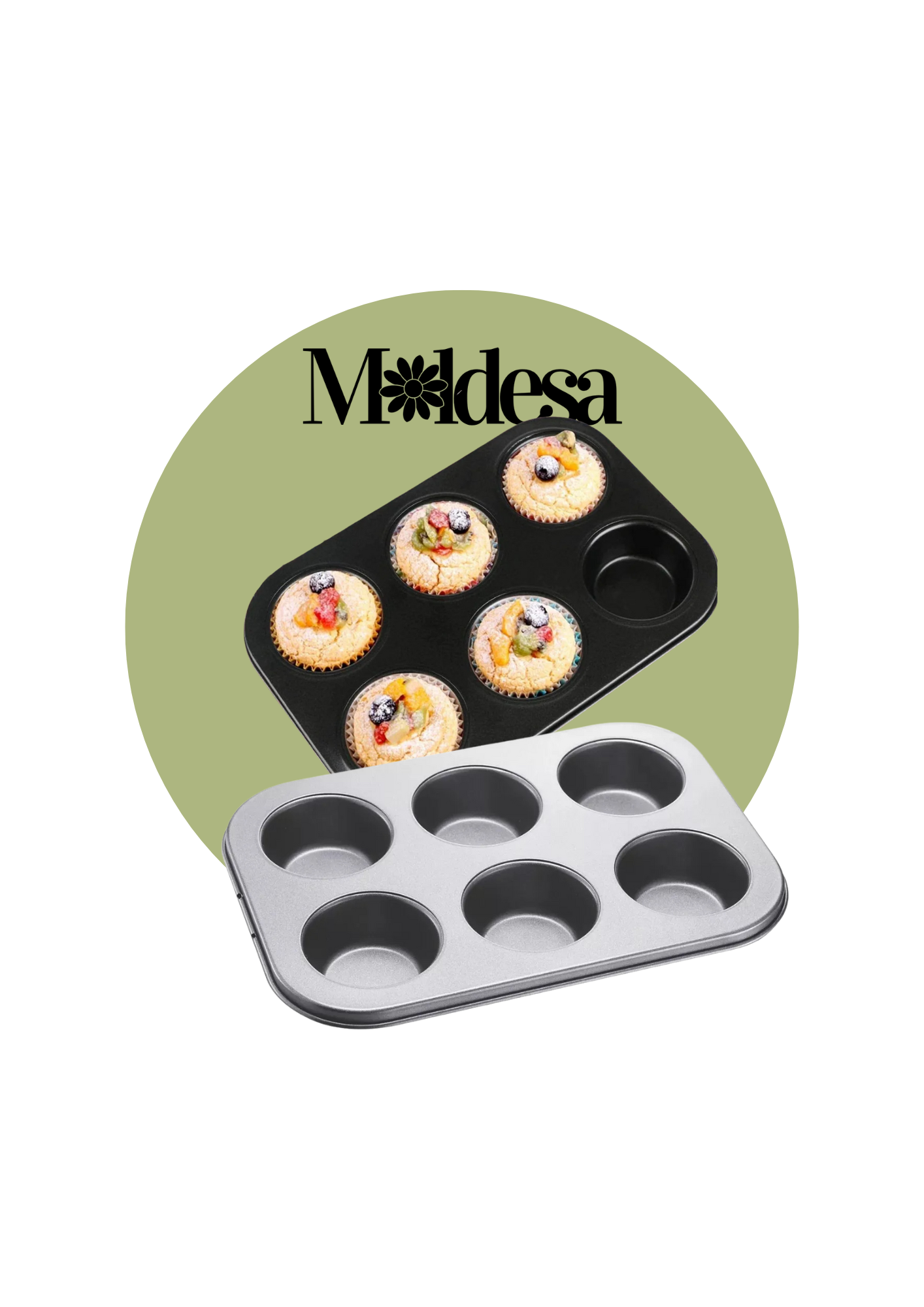 Molde para 6 muffins