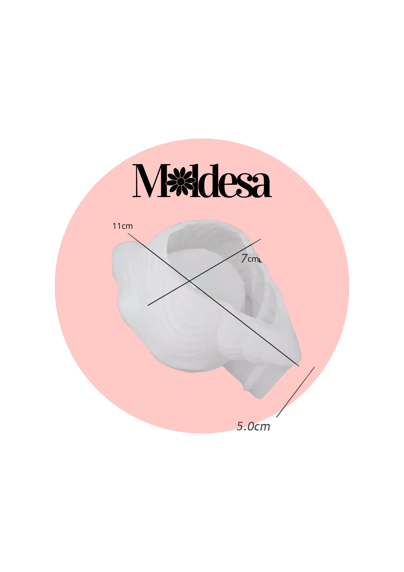 Molde de silicona caracola