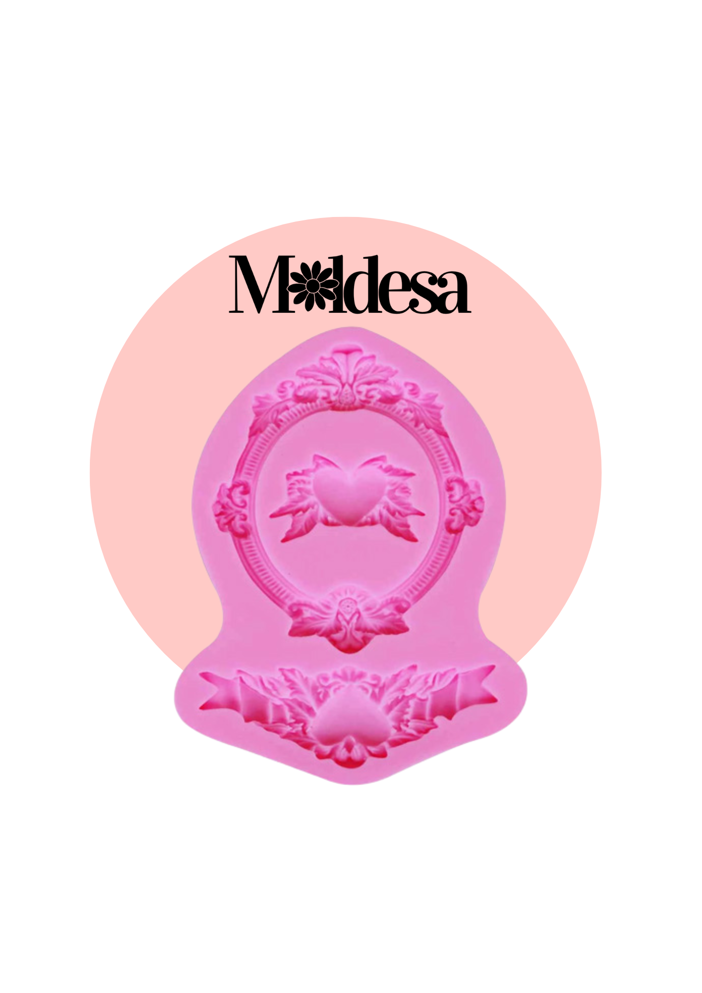 Molde de silicona de marco de espejo victoriano