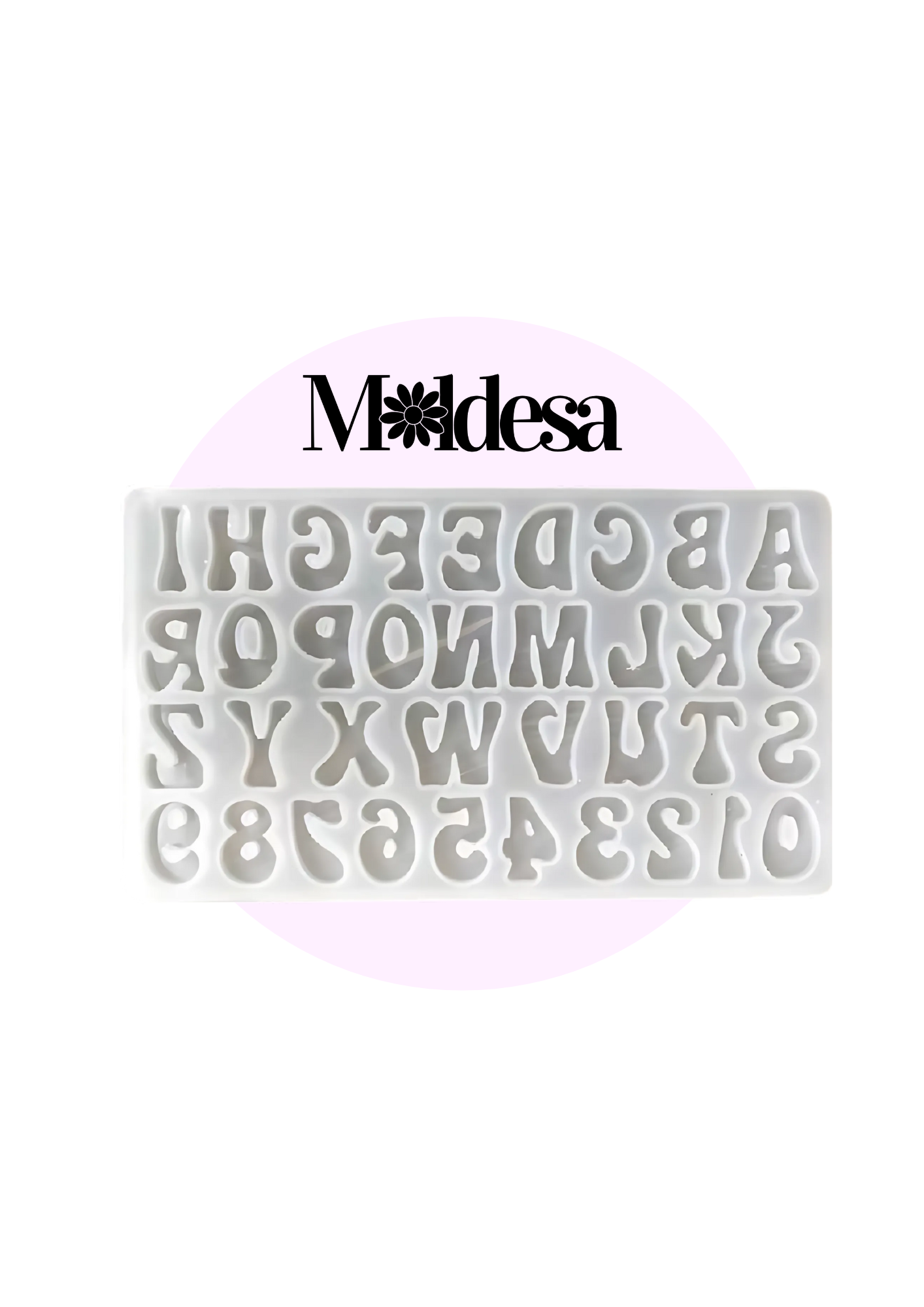 Molde de silicona para letras y números