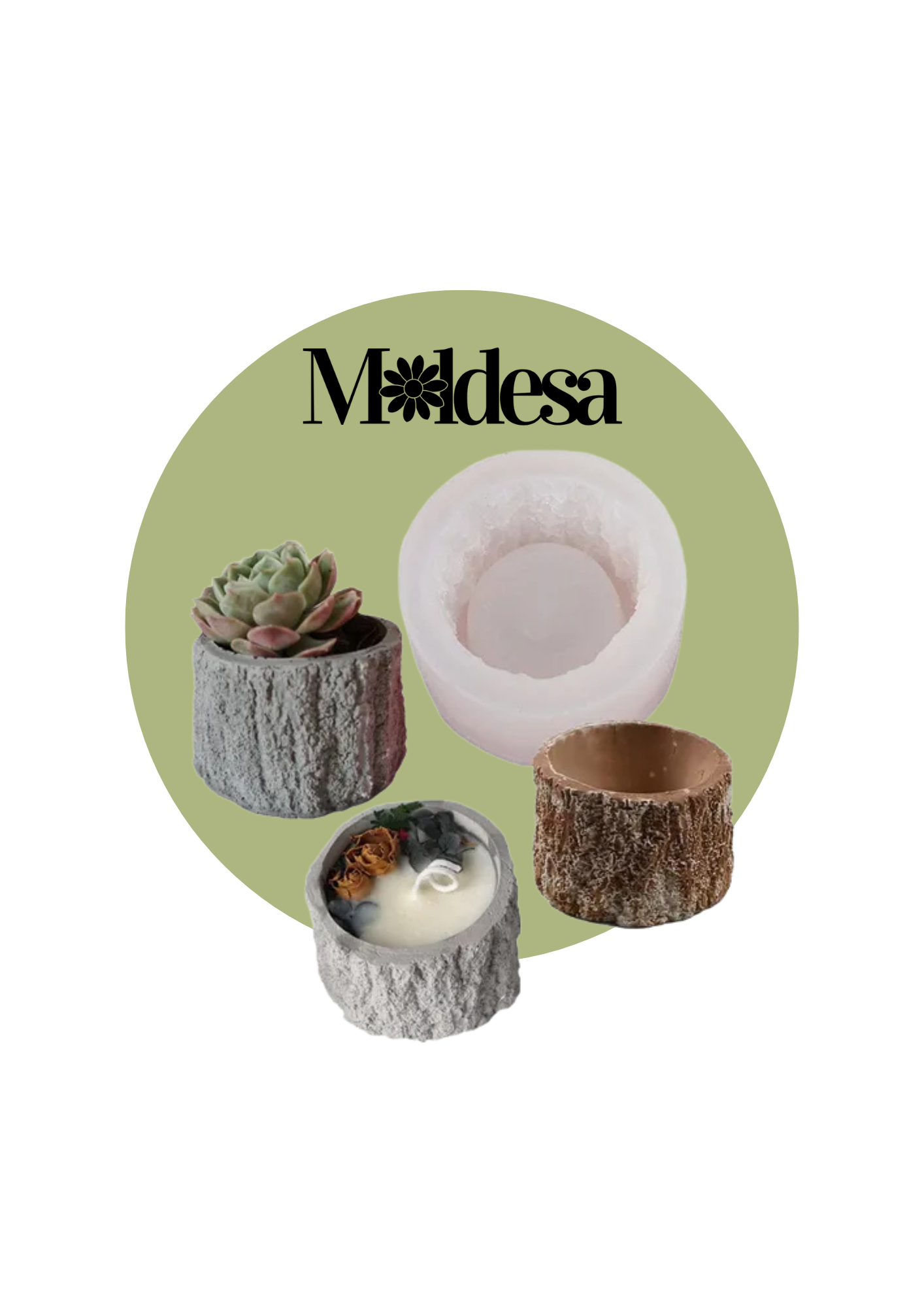 Molde para maceta tronco