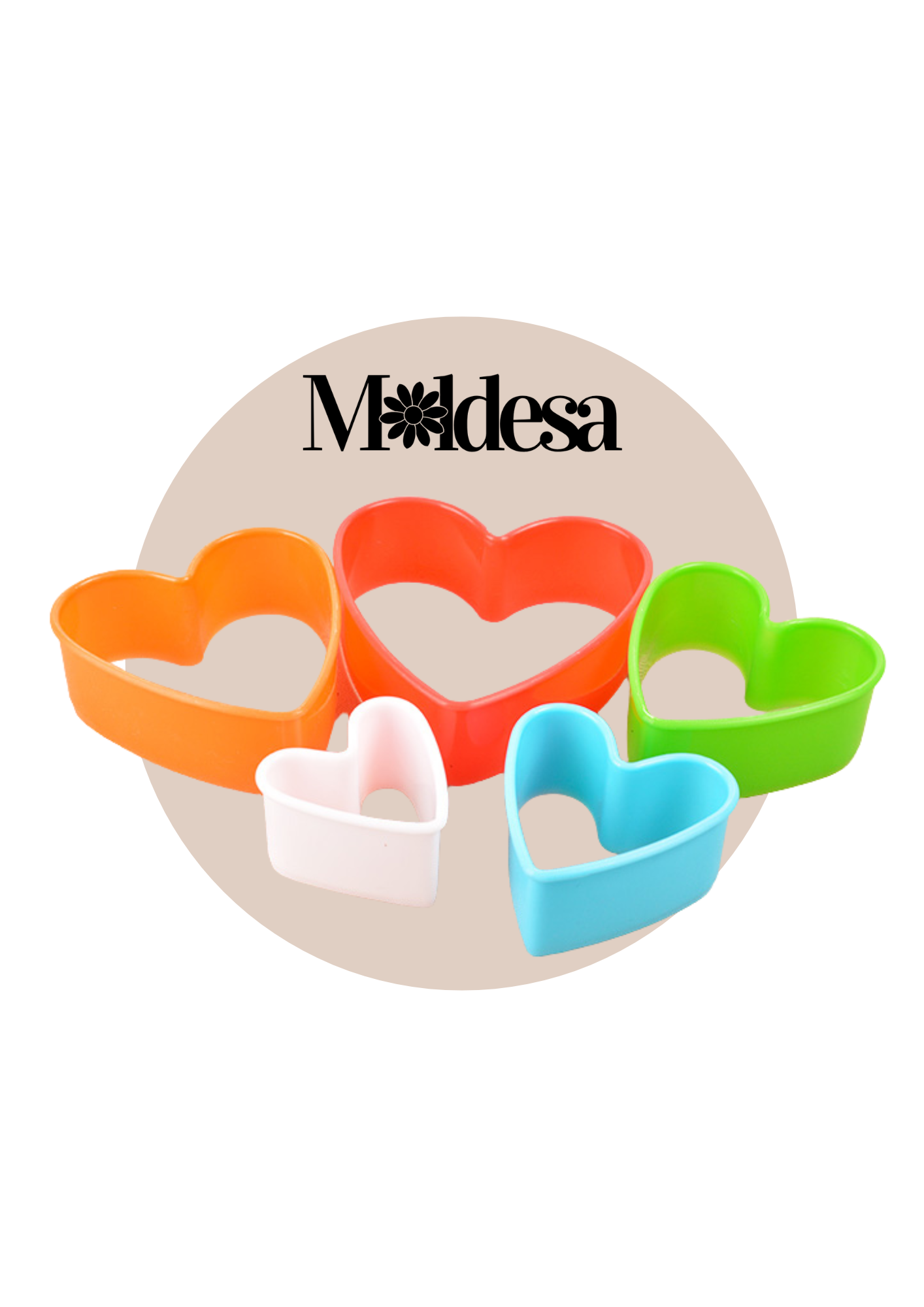MOLDE CORTANTE 5pzs MODELO CORAZON