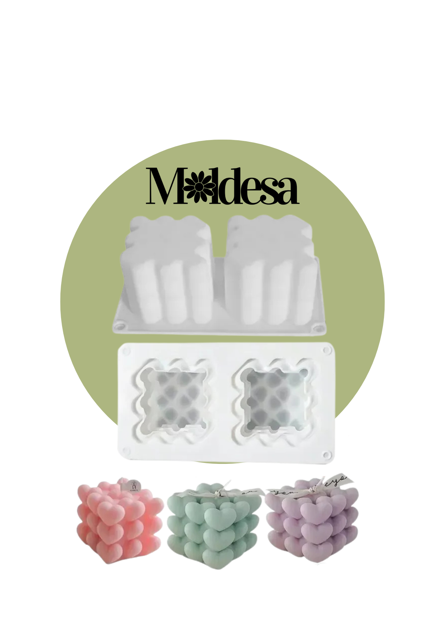Molde de silicona para velas