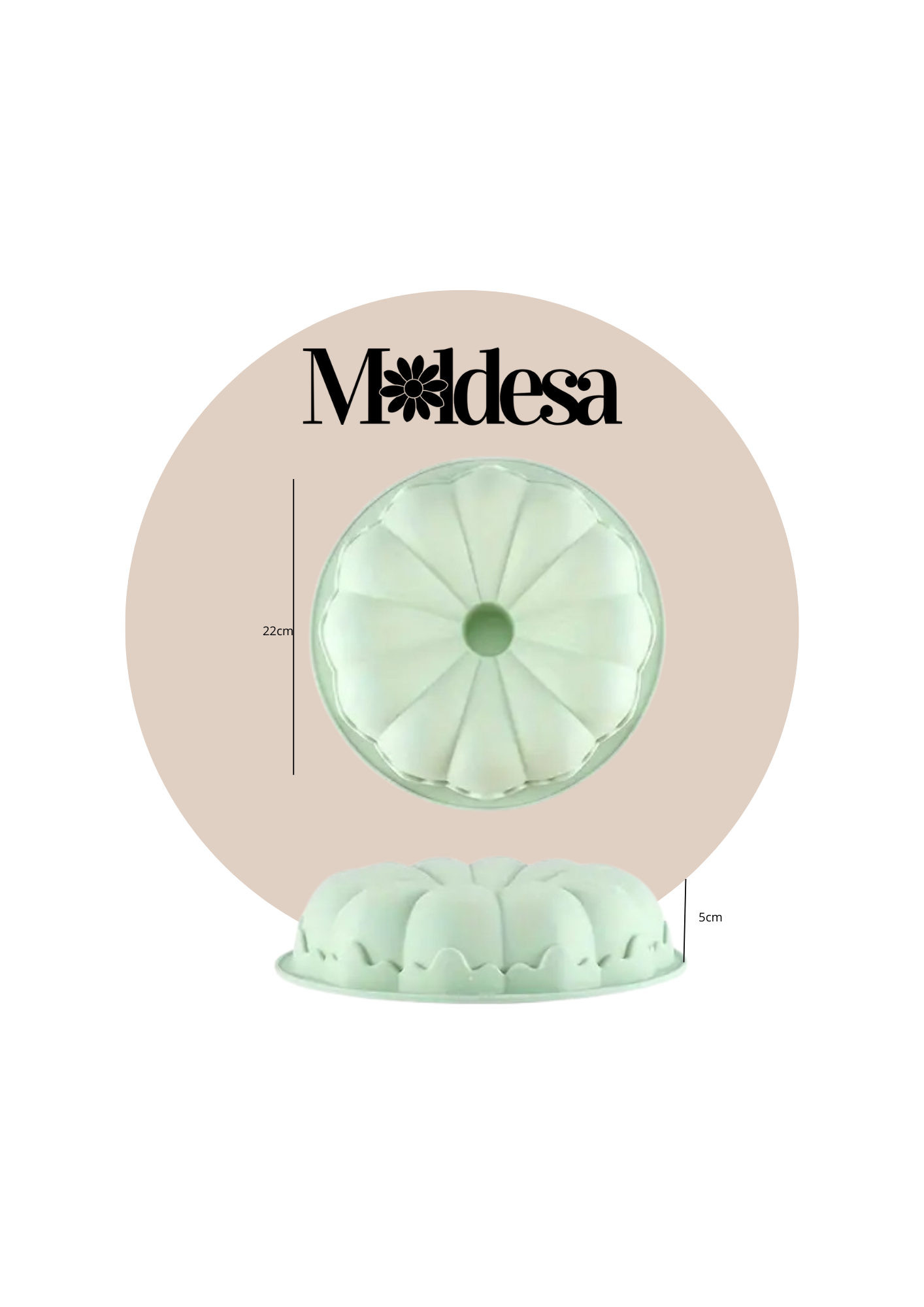 Molde de silicona flor