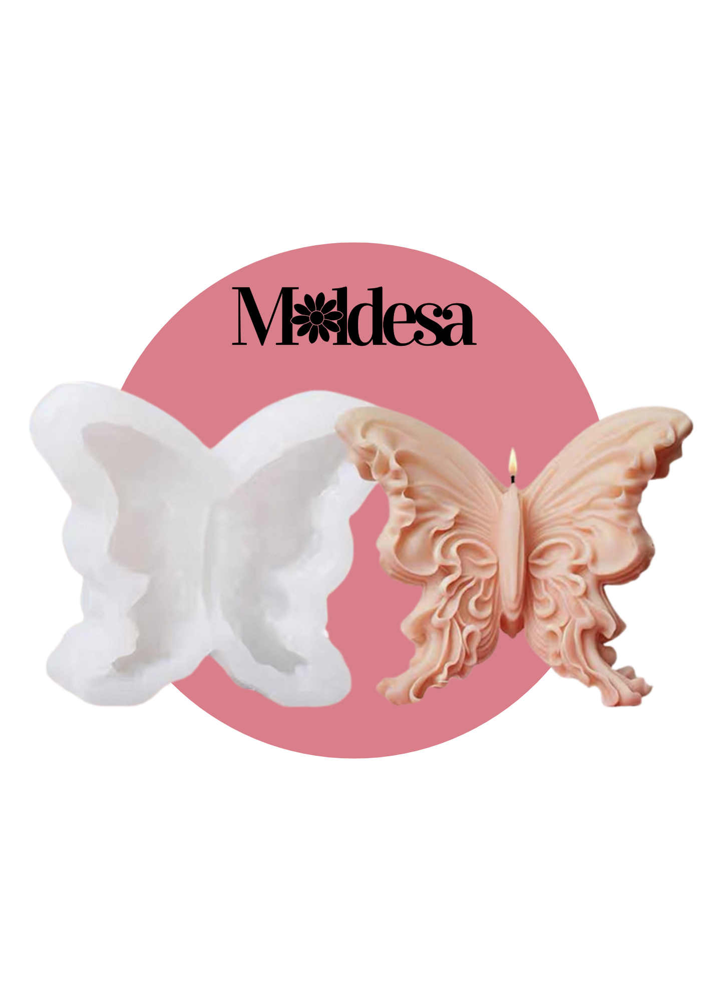 Molde de silicona mariposa ornamental