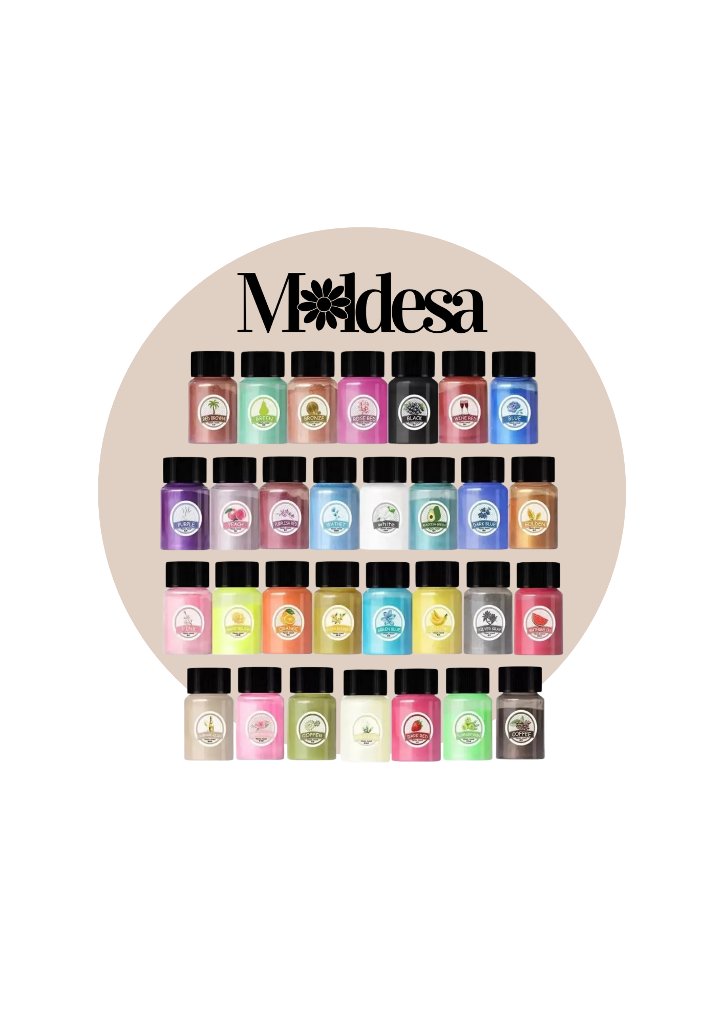 SET 30 MICA POWDER PIGMENTO METALIZADO 